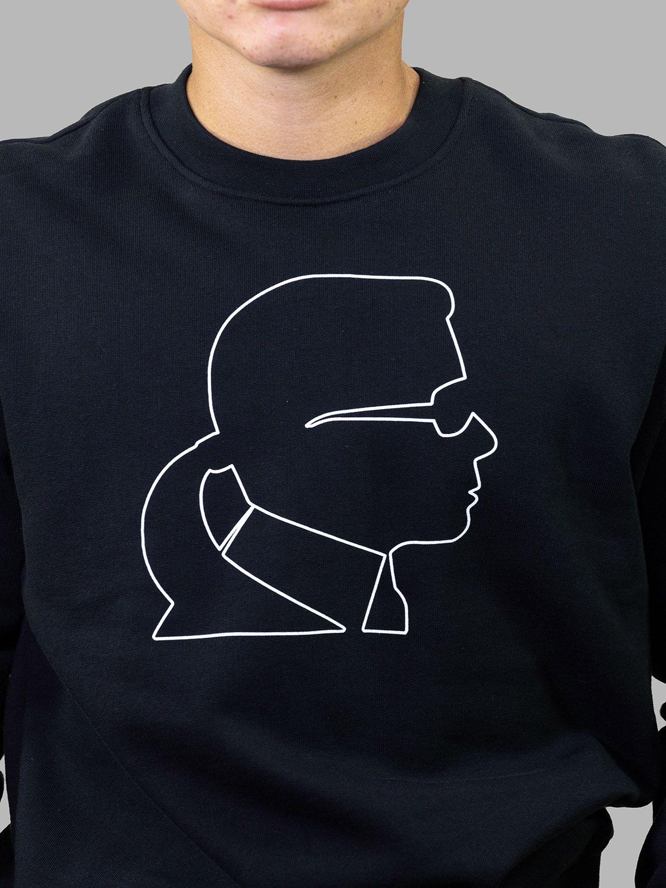 Polerón con perfil de KARL Negro Karl Lagerfeld-2