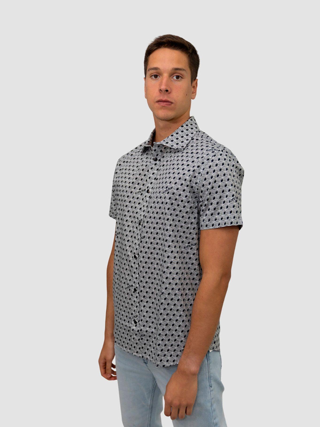 Camisa con estampado geométrico-2