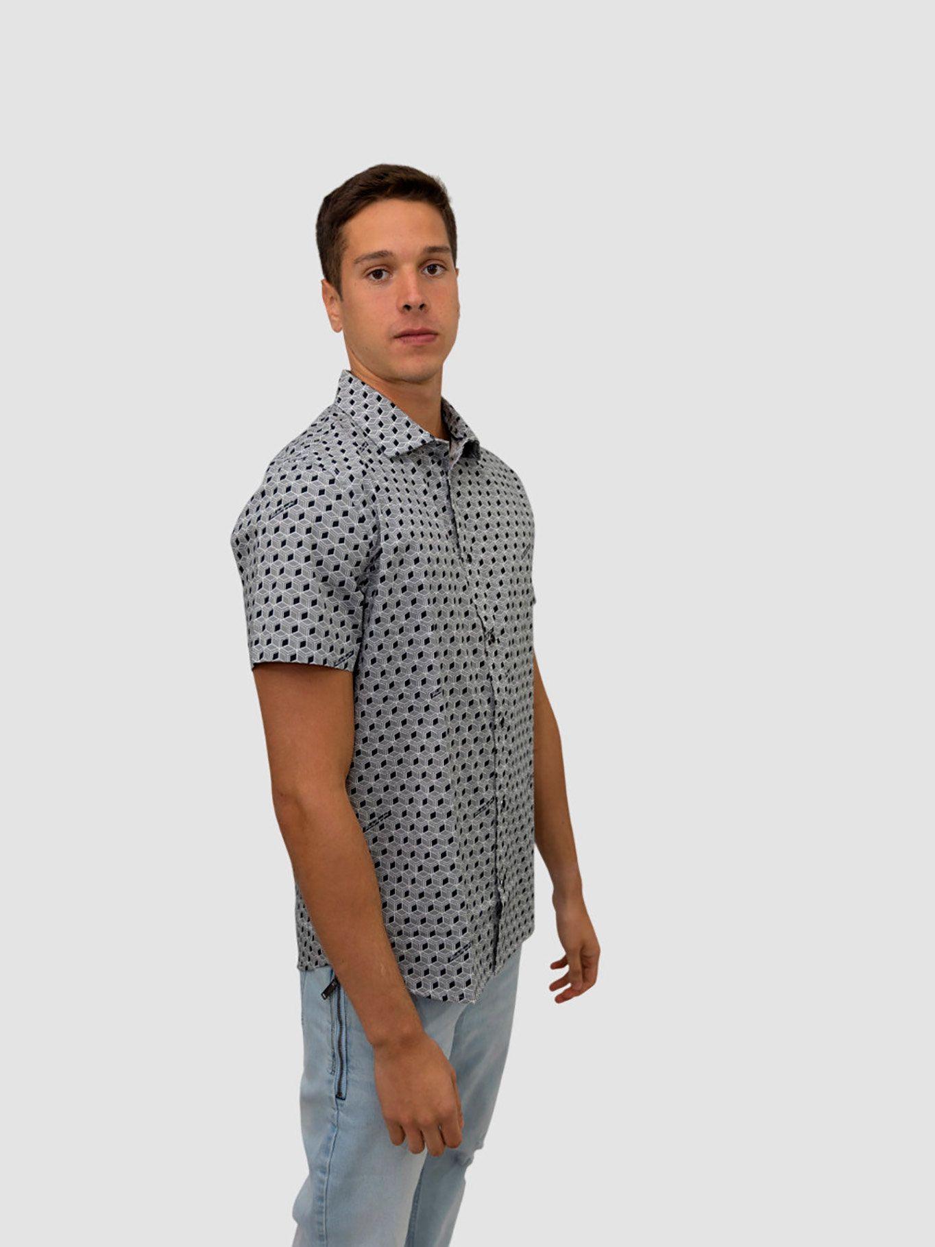 Camisa con estampado geométrico-3