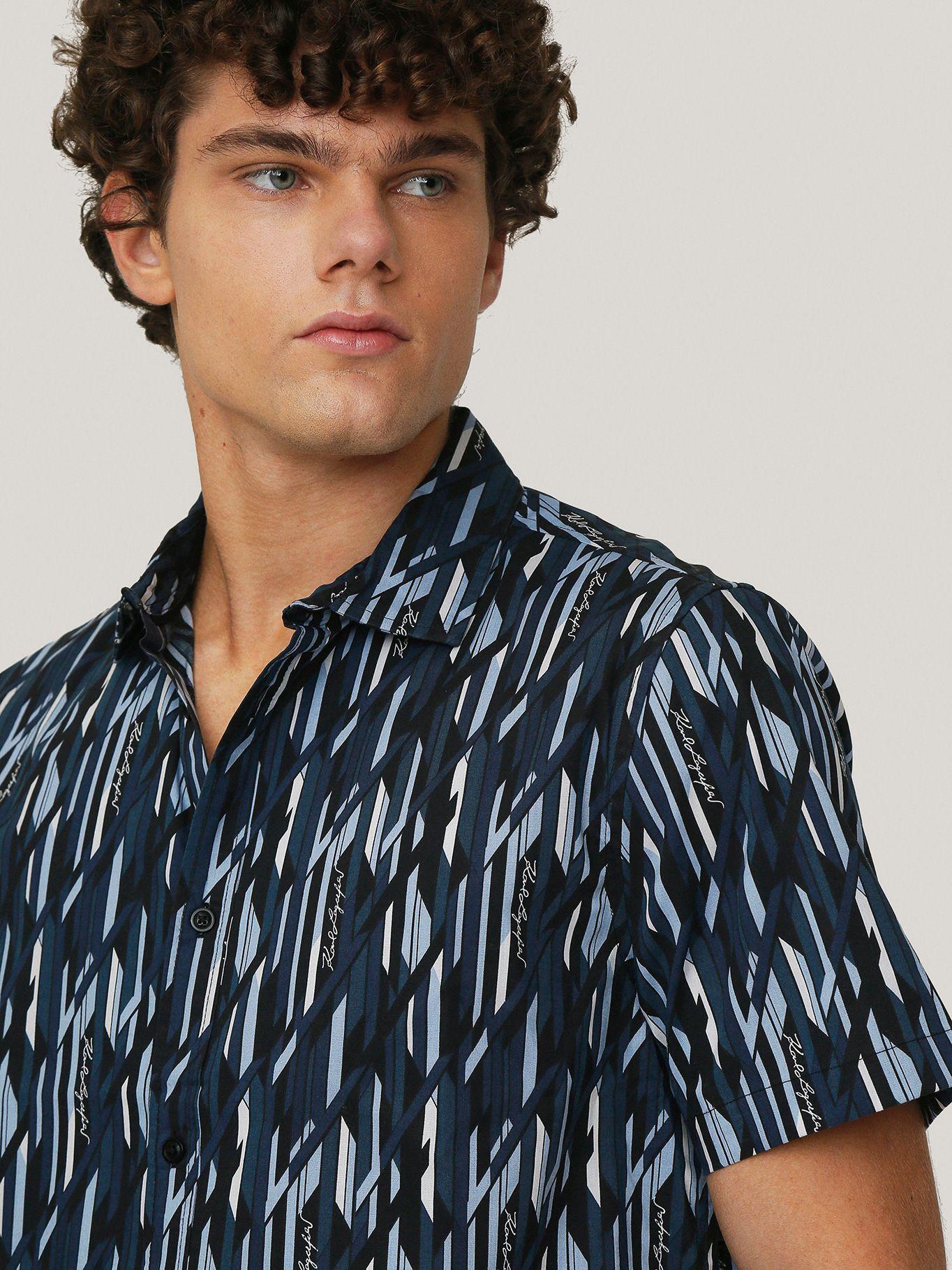 Camisa con estampado geométrico-4