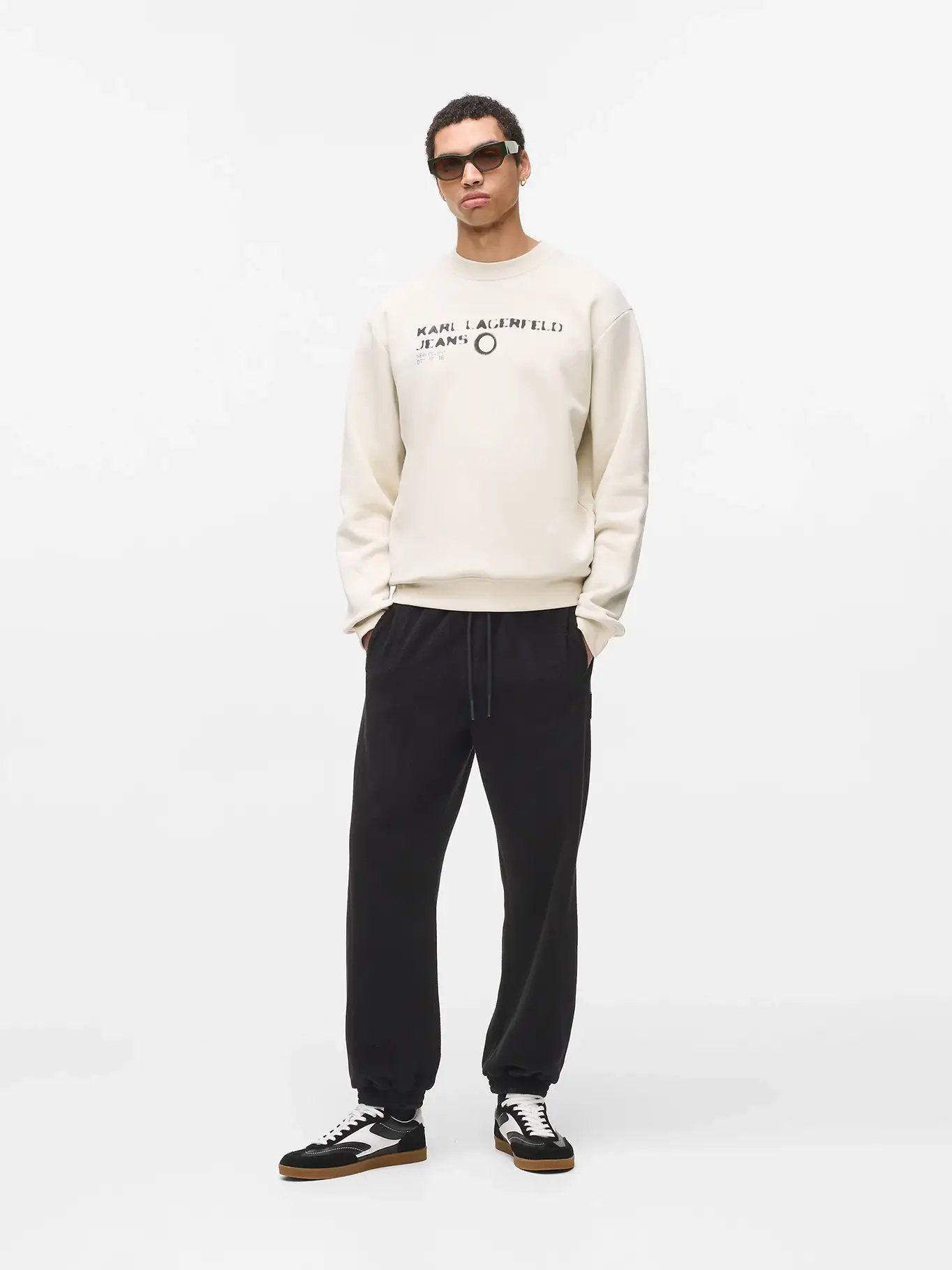 Polerón regular con logo eclipse Blanco Karl Lagerfeld-1