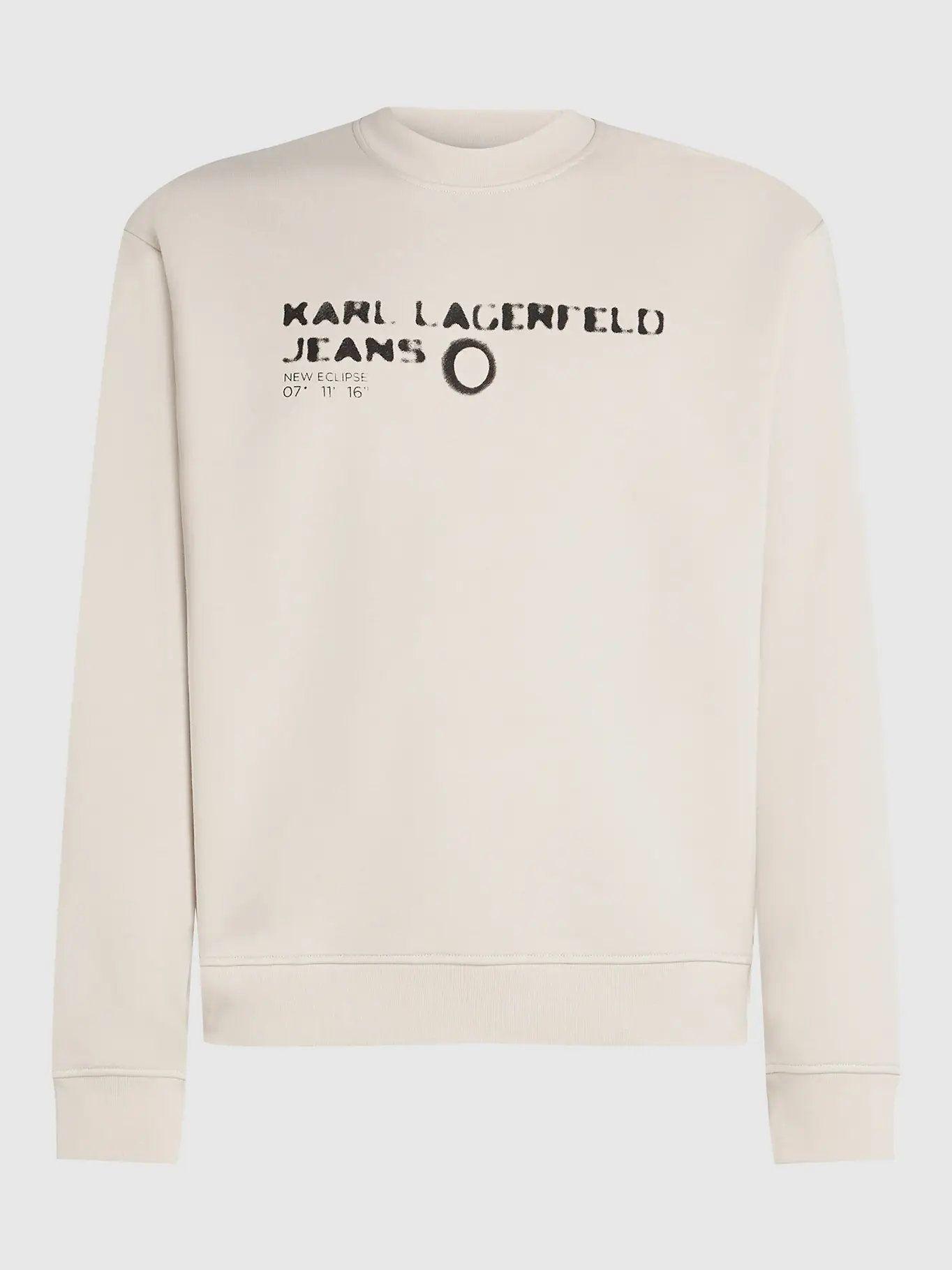 Polerón regular con logo eclipse Blanco Karl Lagerfeld-4