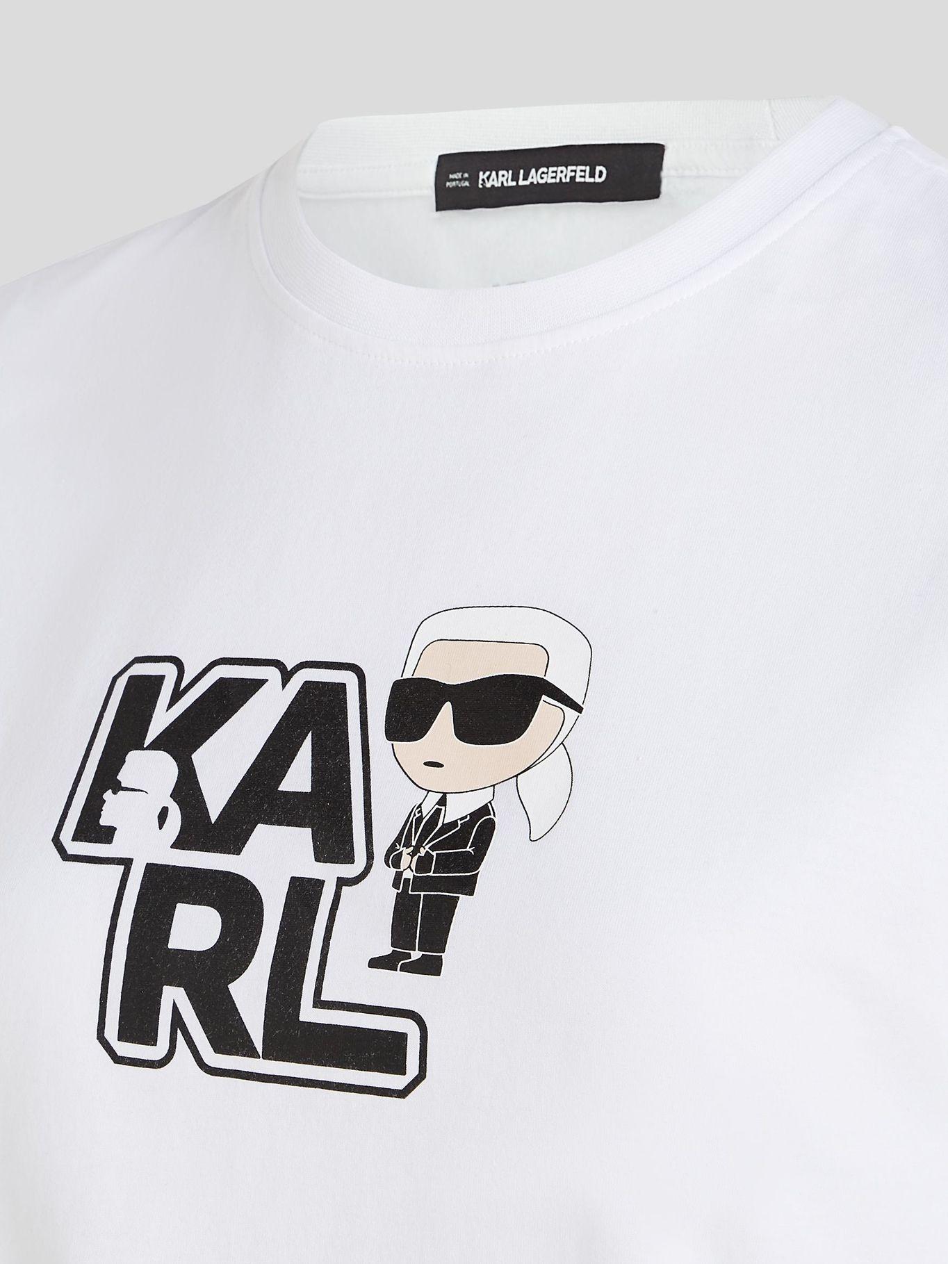 Polera varsity estampado de KARL Blanco Karl Lagerfeld-2