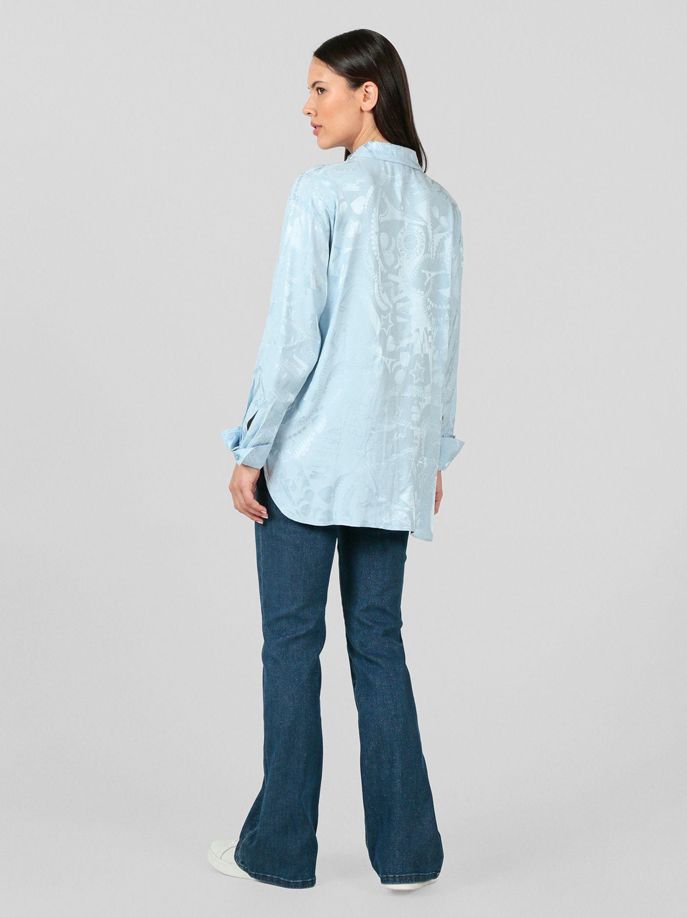Camisa oversize con logotipo Azul Karl Lagerfeld-3