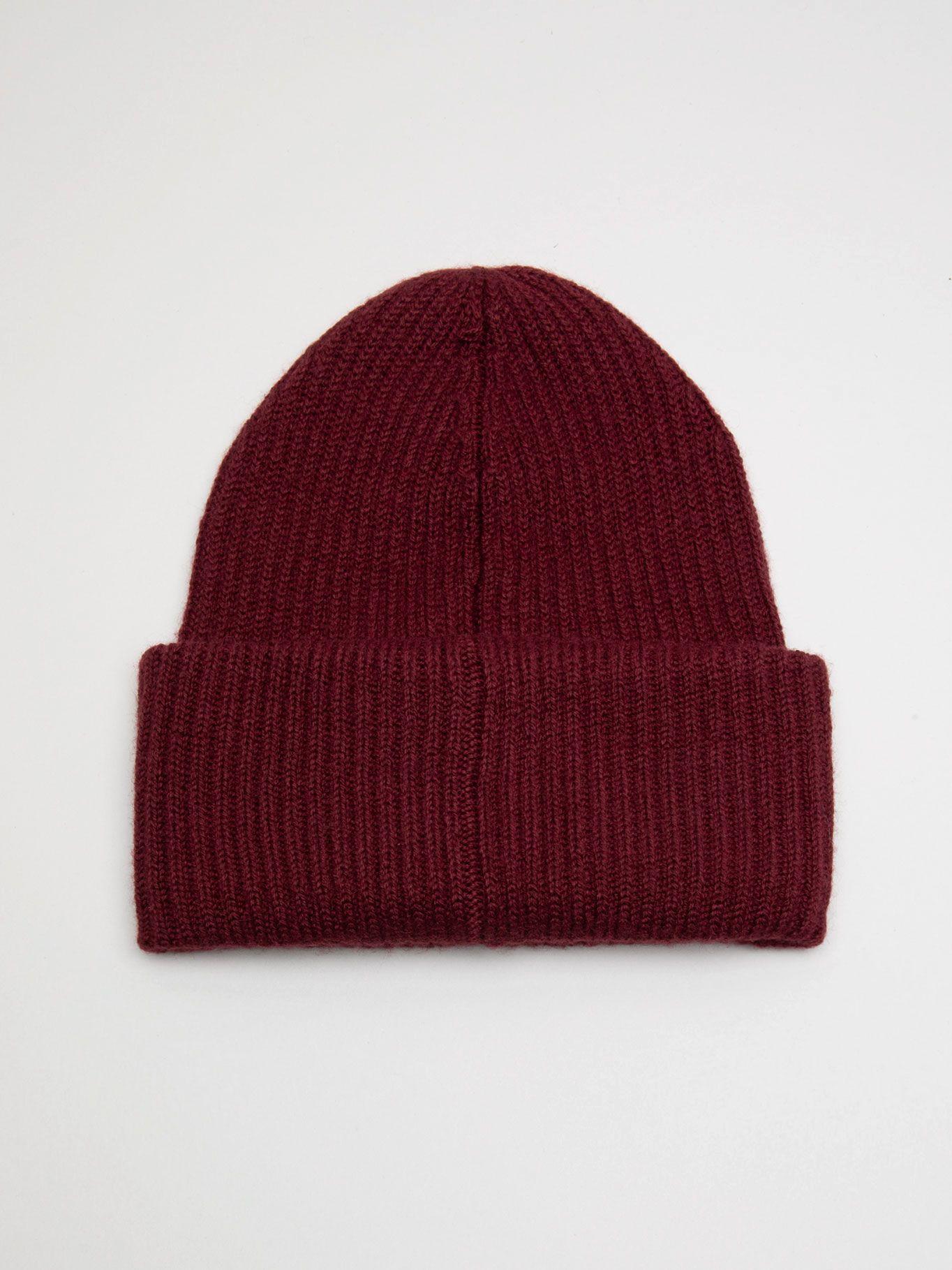 Gorro largo tejido parche frontal Burdeo Karl Lagerfeld-2