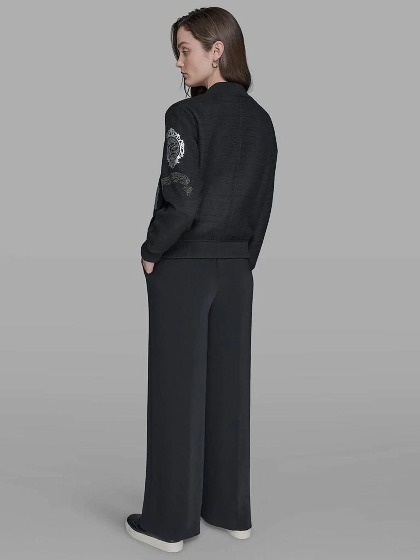 Chaqueta bomber con motivos Karl Negro Karl Lagerfeld-2