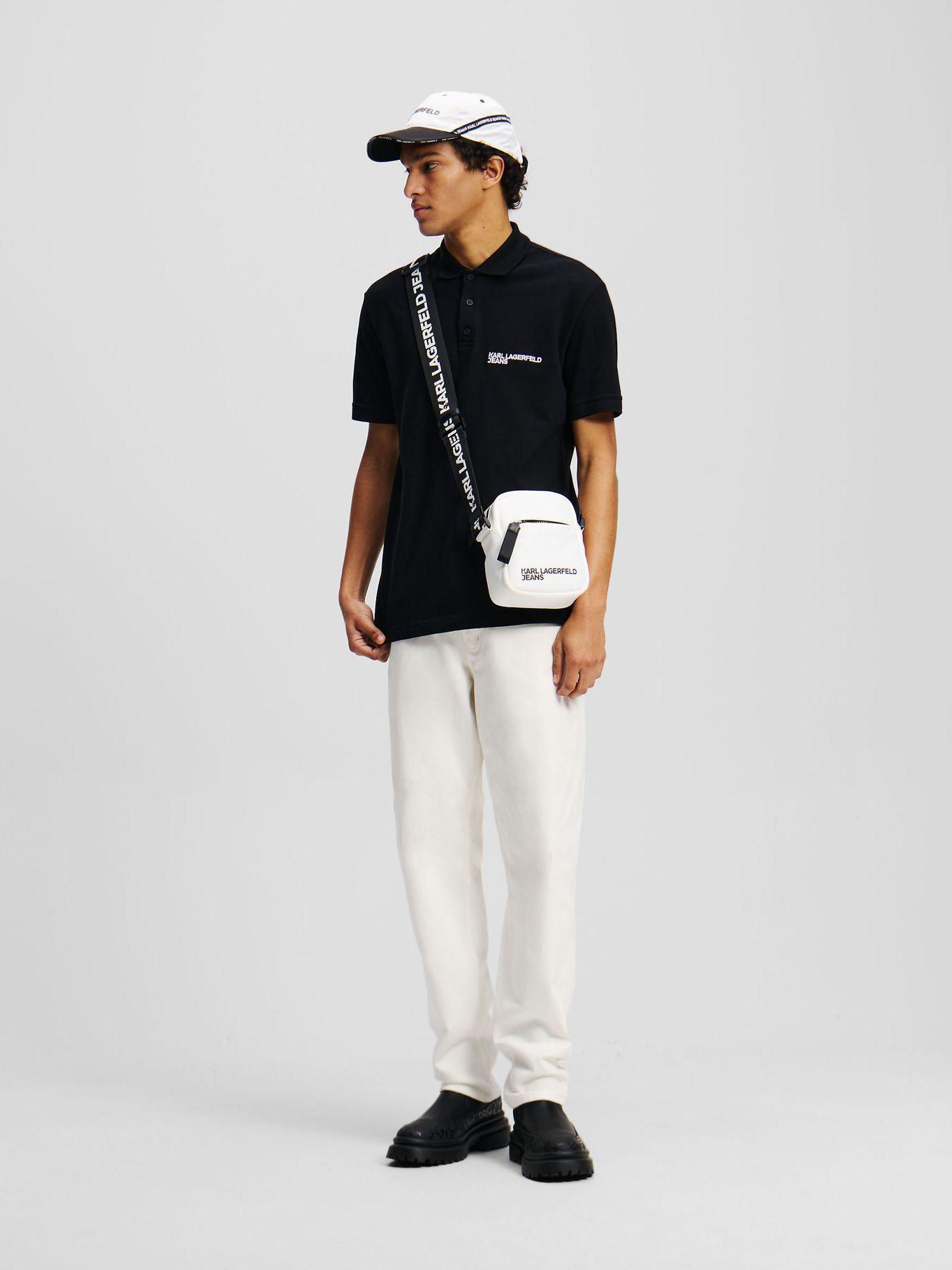 Polo regular con logotipo Negro Karl Lagerfeld-1