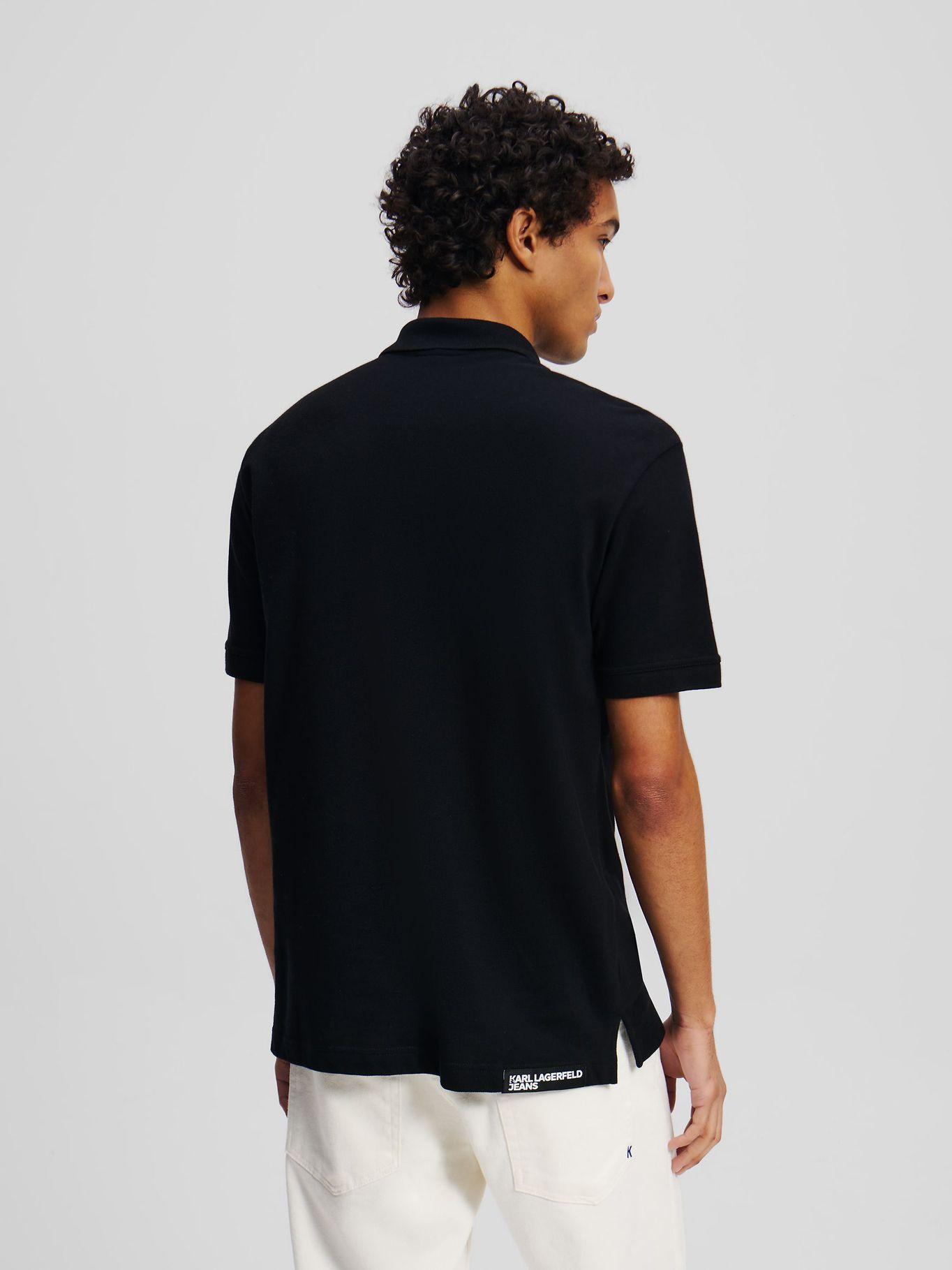 Polo regular con logotipo Negro Karl Lagerfeld-2