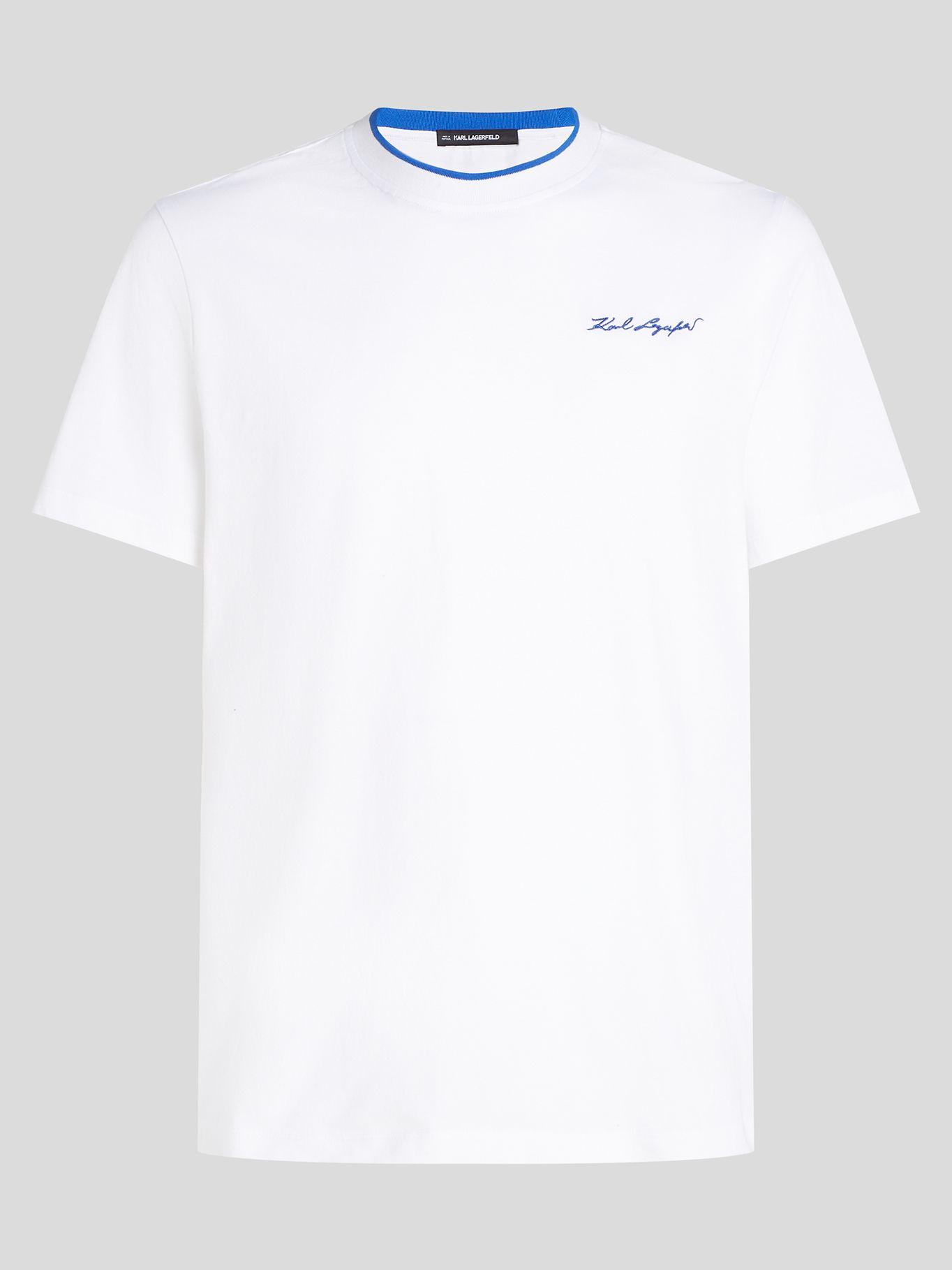 Polera con detalles en contraste Blanco Karl Lagerfeld-0