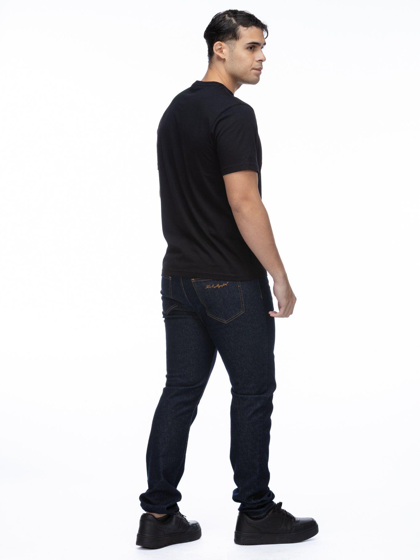 Polera con logo en relieve Negro Karl Lagerfeld-2