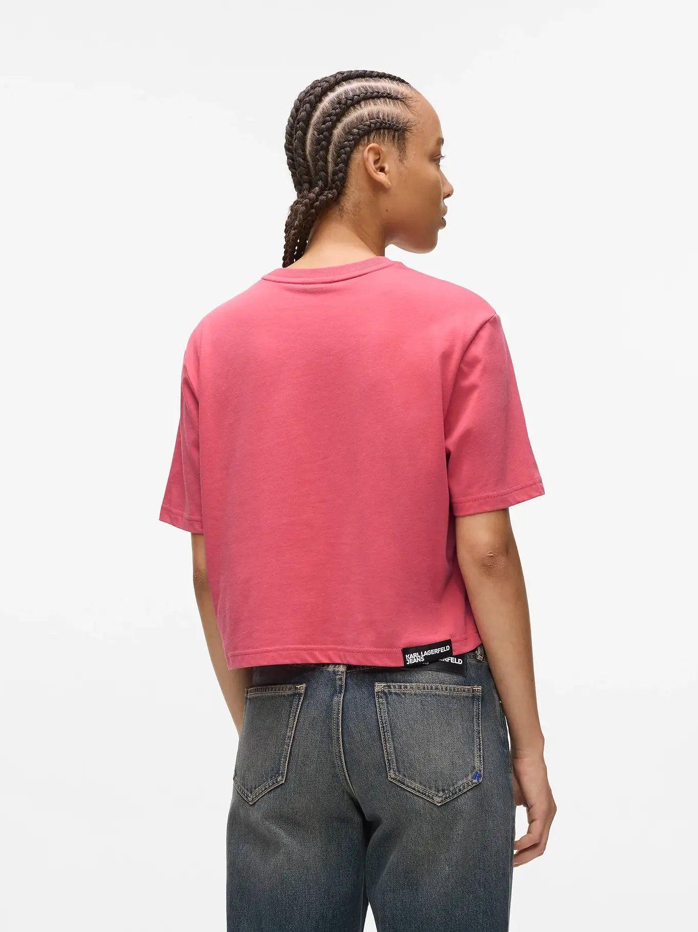 Polera boxy con gráfico eclipse Rosado Karl Lagerfeld-2