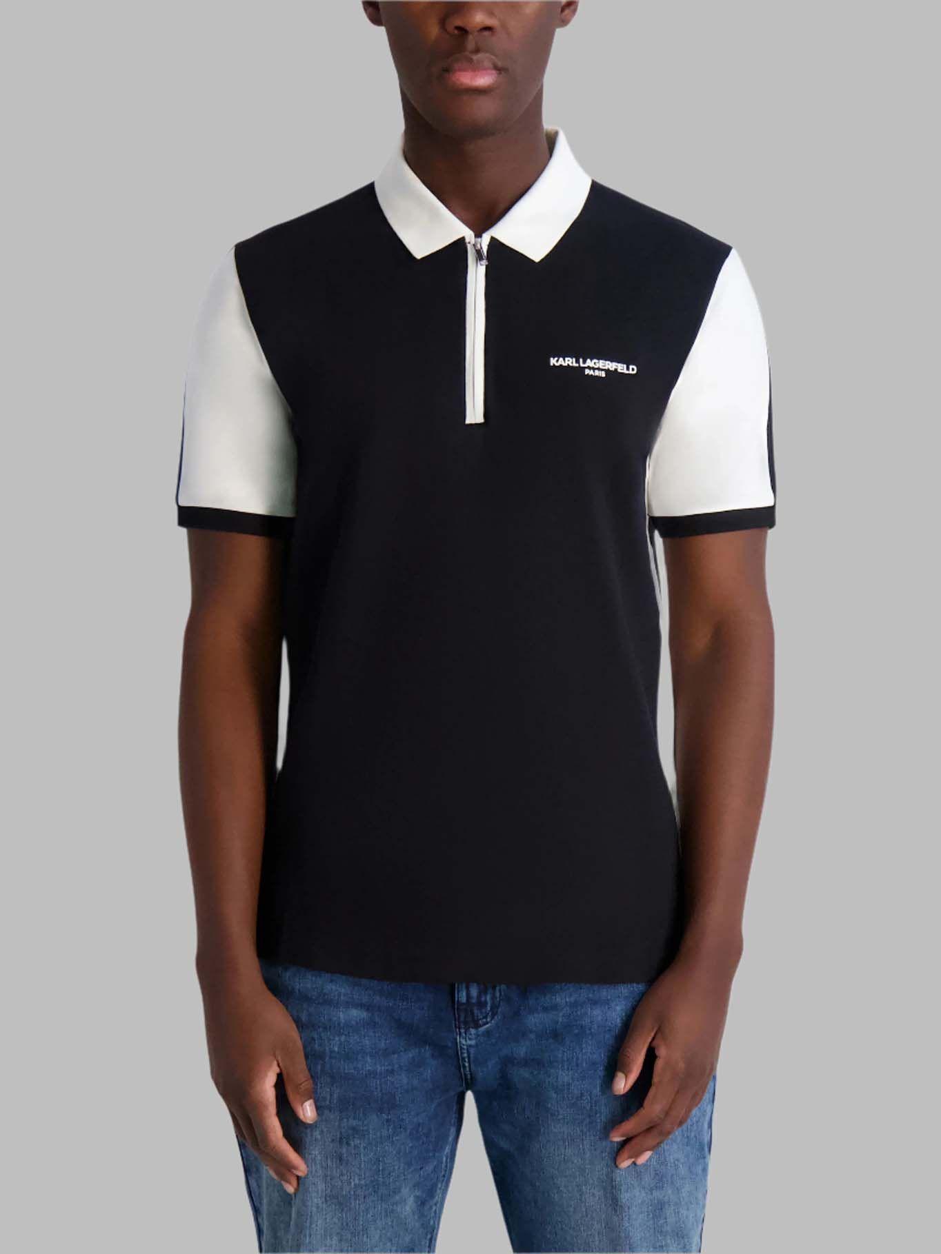 Polo colorblock logo en contraste Negro Karl Lagerfeld-0