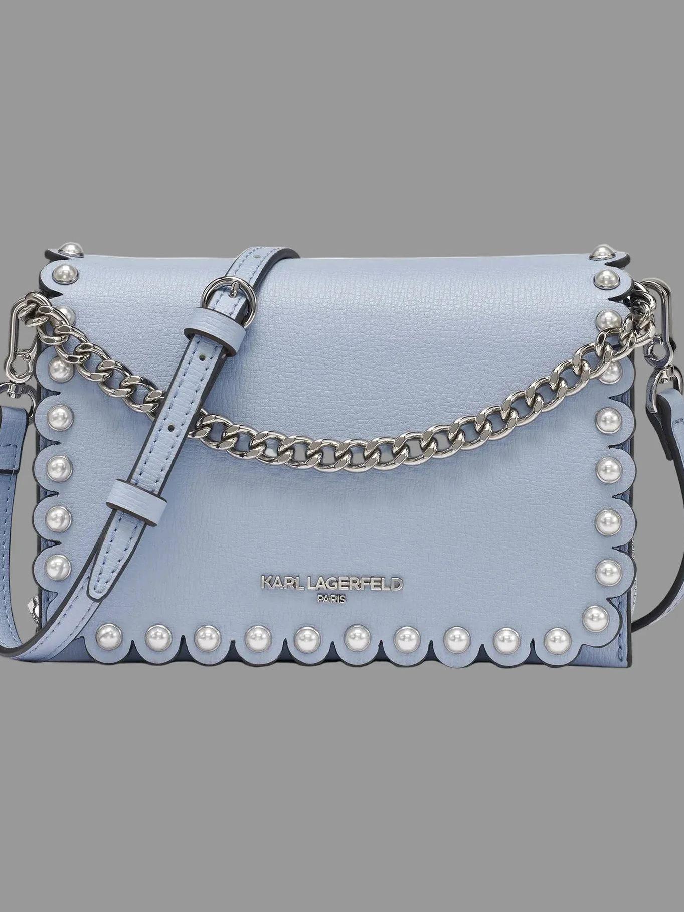 Cartera cruzada Lourdes cadena Celeste Karl Lagerfeld-0