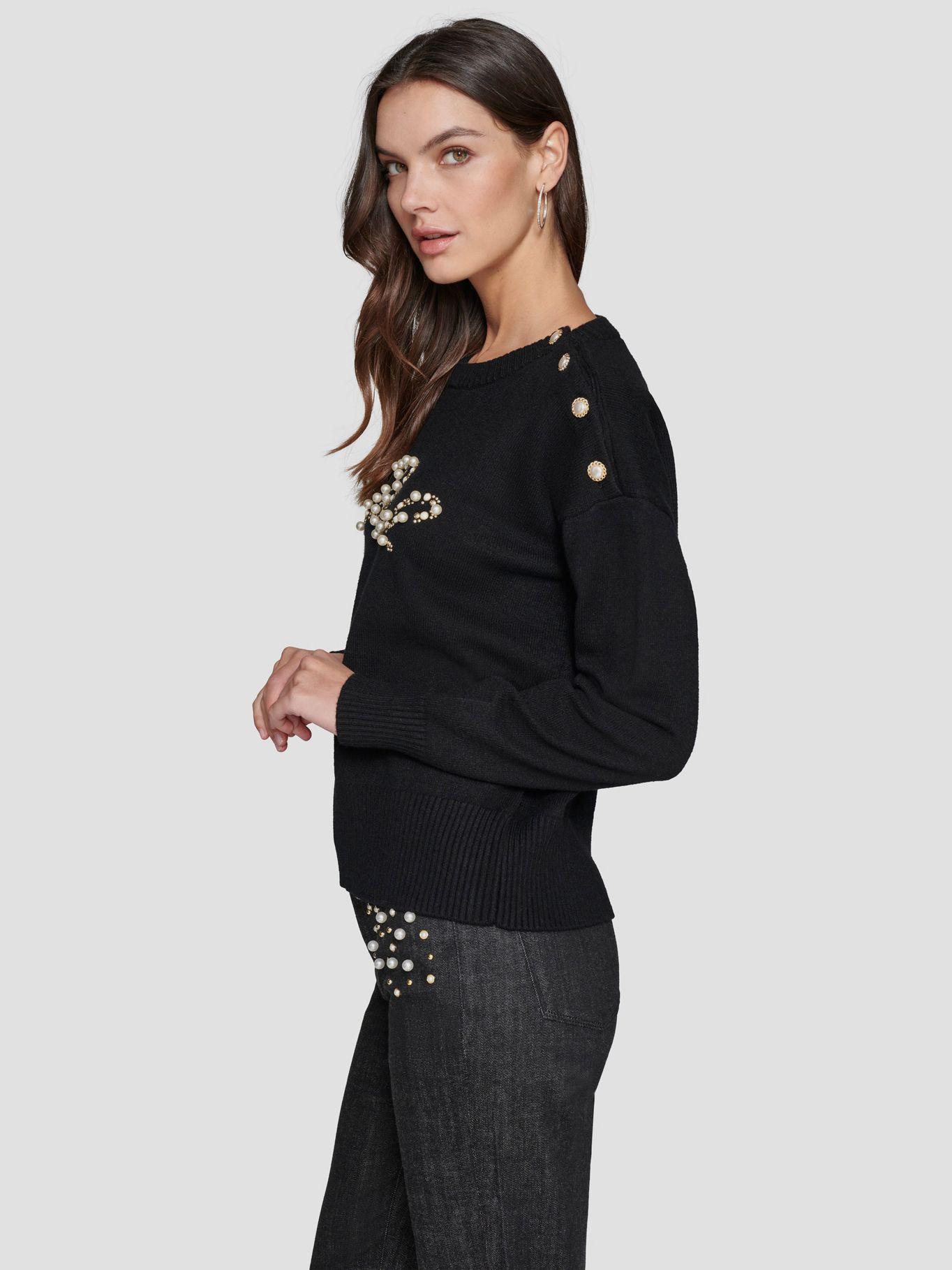 Sweater KARL con perlas Negro-2