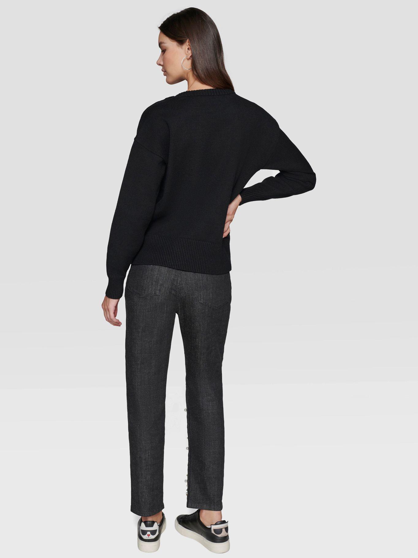 Sweater KARL con perlas Negro-3