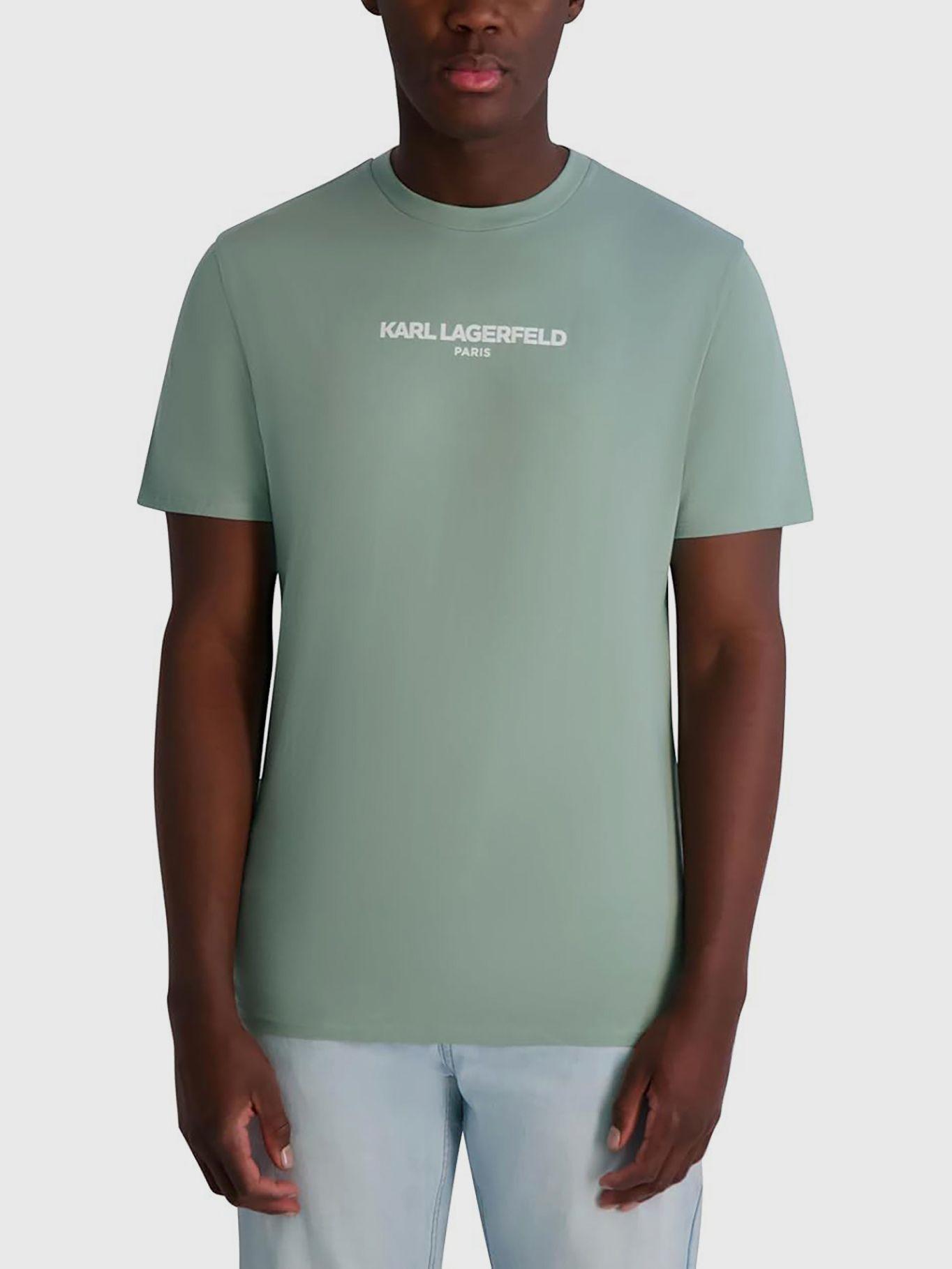 Polera esencial de manga corta Verde Karl Lagerfeld-0