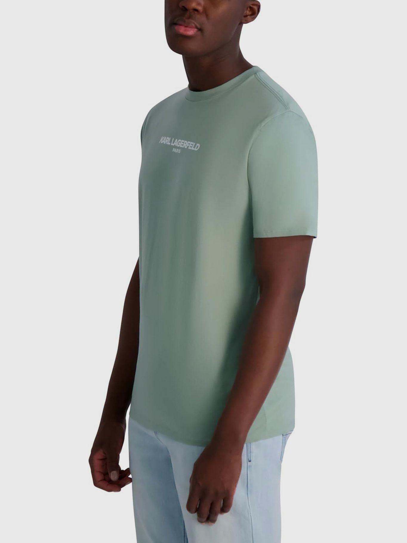 Polera esencial de manga corta Verde Karl Lagerfeld-2