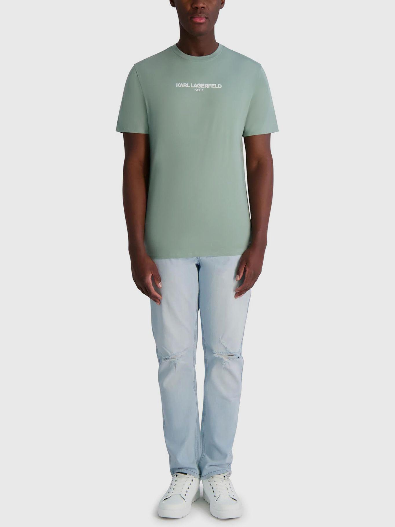 Polera esencial de manga corta Verde Karl Lagerfeld-3