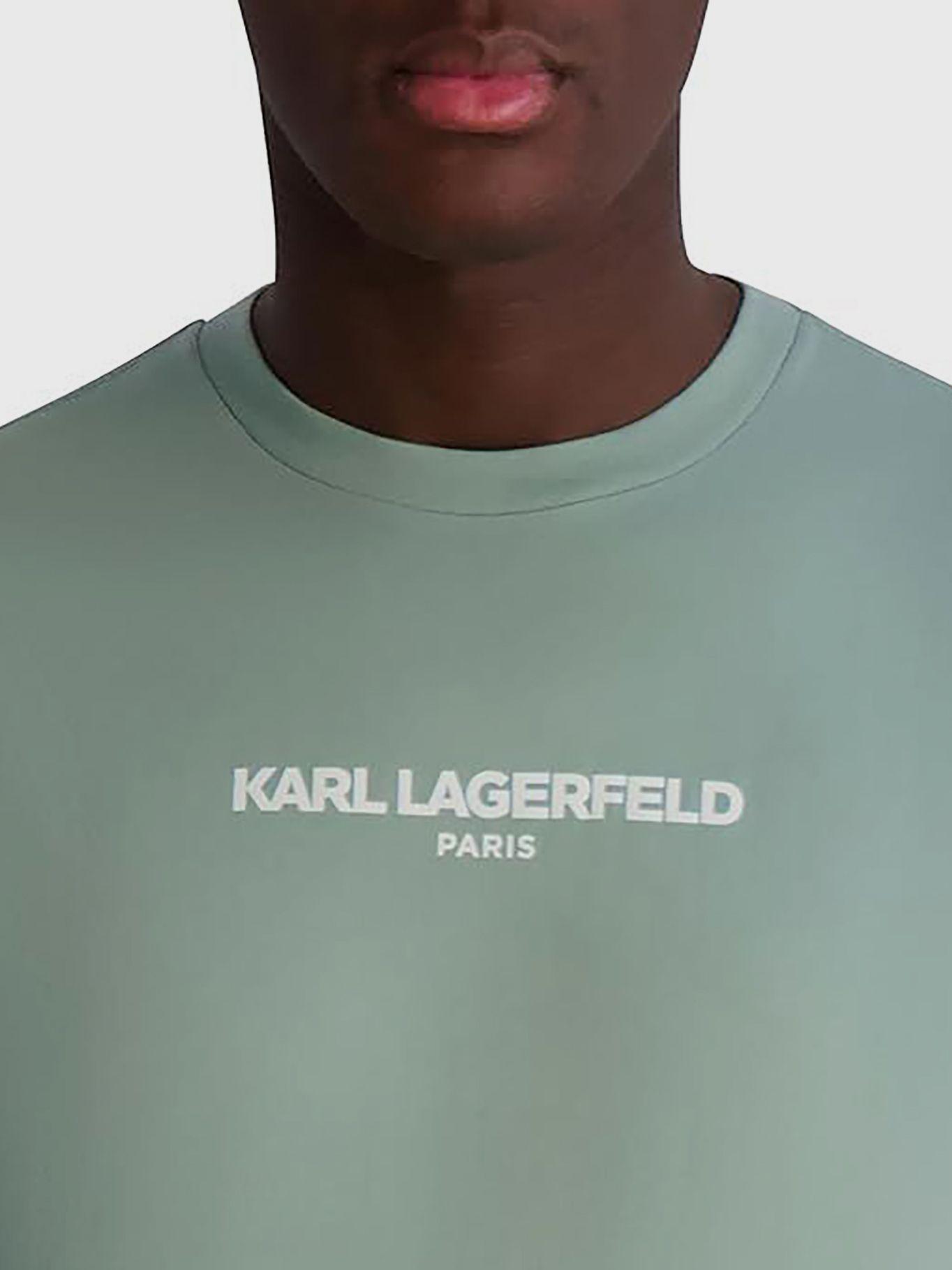 Polera esencial de manga corta Verde Karl Lagerfeld-4