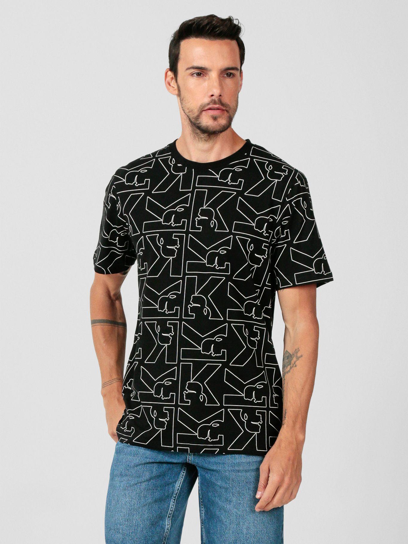 Polera con estampado Negro Karl Lagerfeld-0