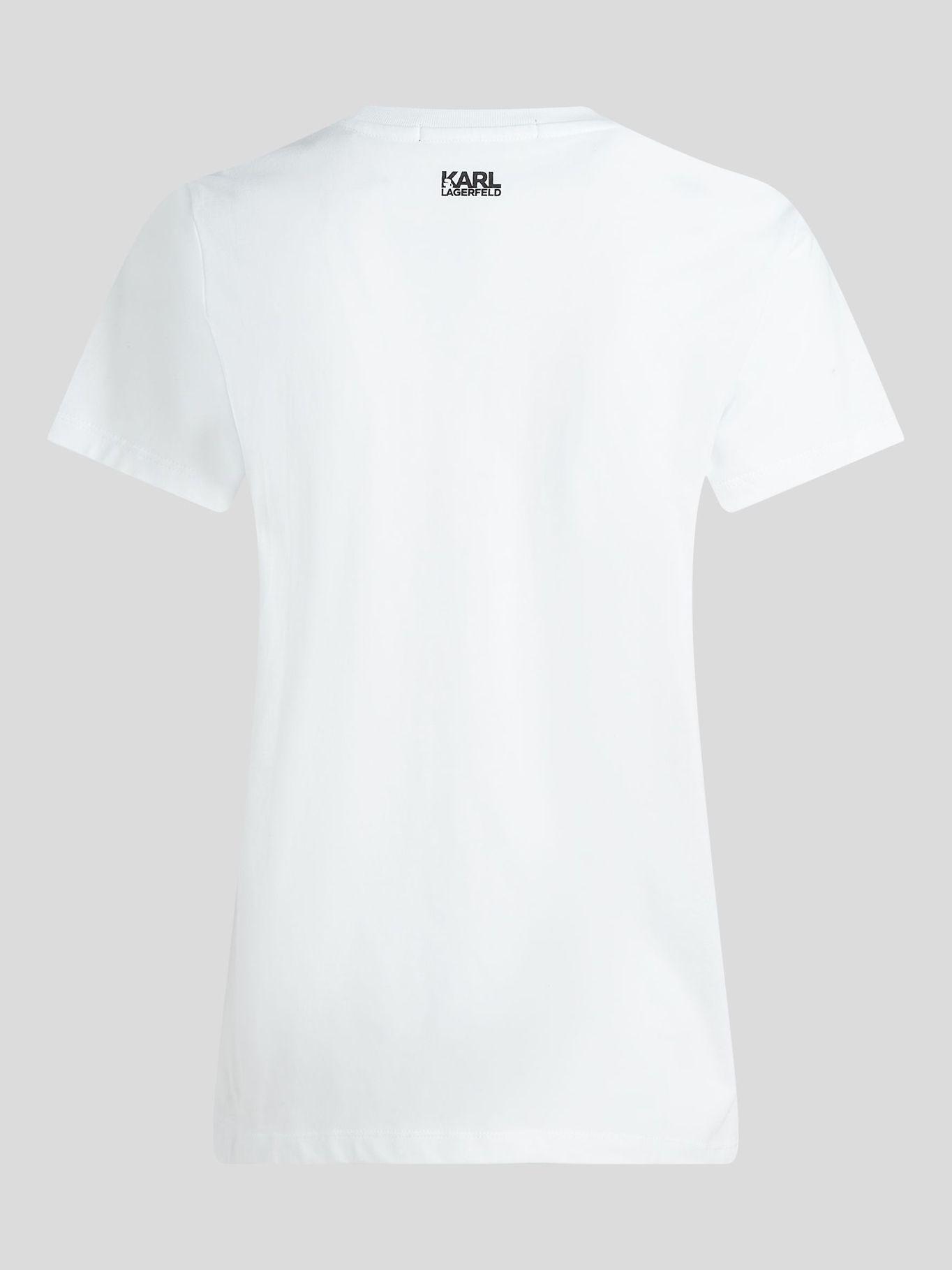 Polera con logotipo boucle Blanco Karl Lagerfeld-1