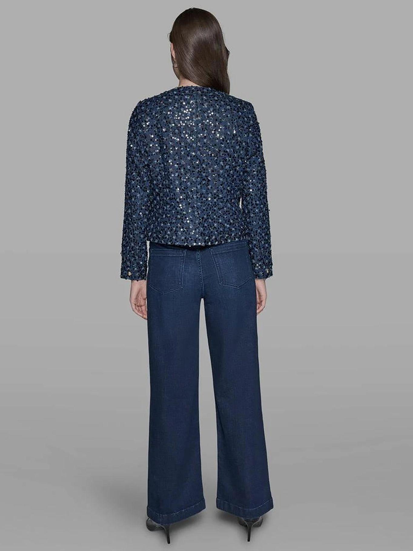 Chaqueta denim croppe Azul Karl Lagerfeld-2