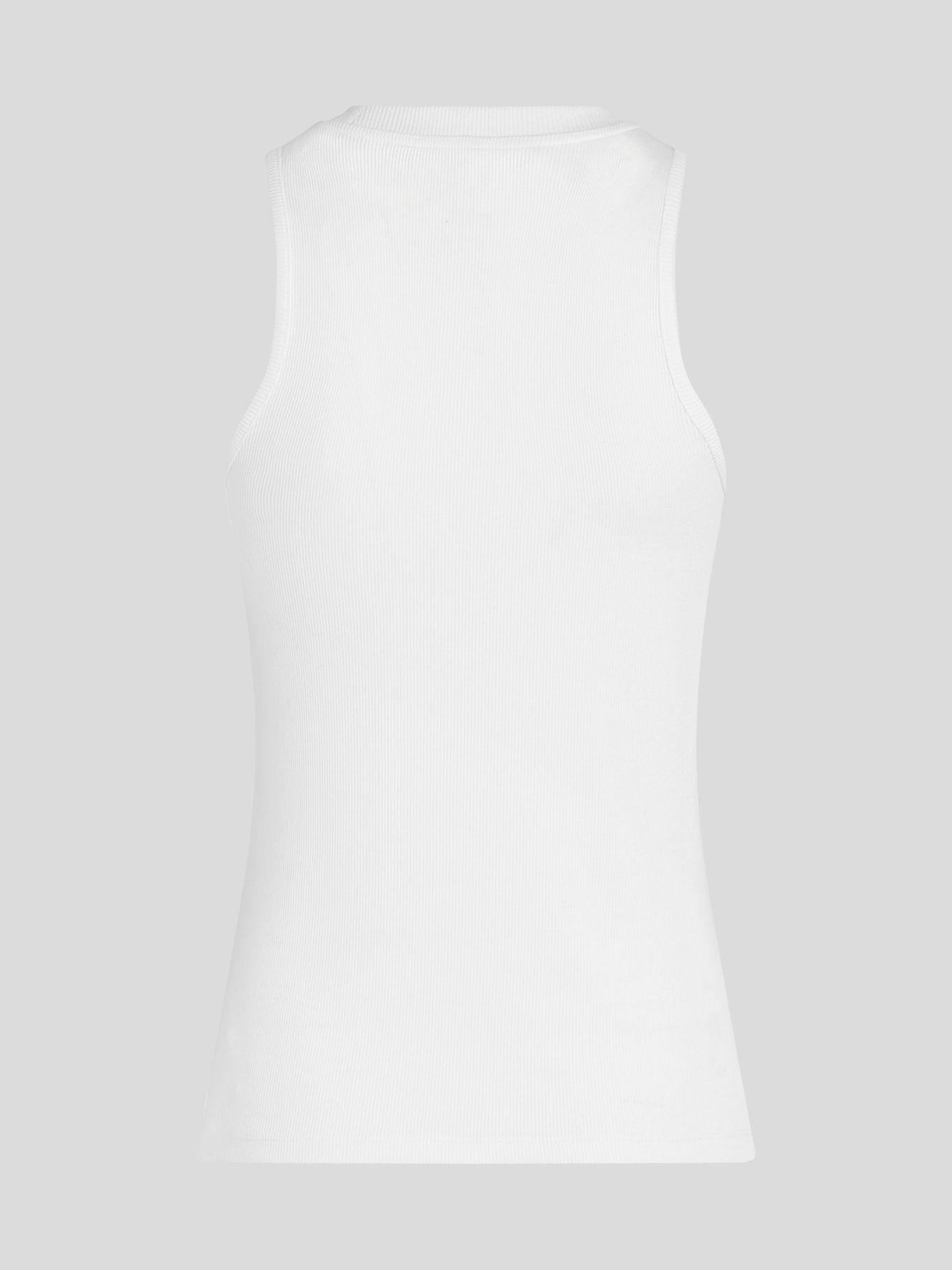 Polera acanalada sin mangas-Blanco Karl Lagerfeld-1