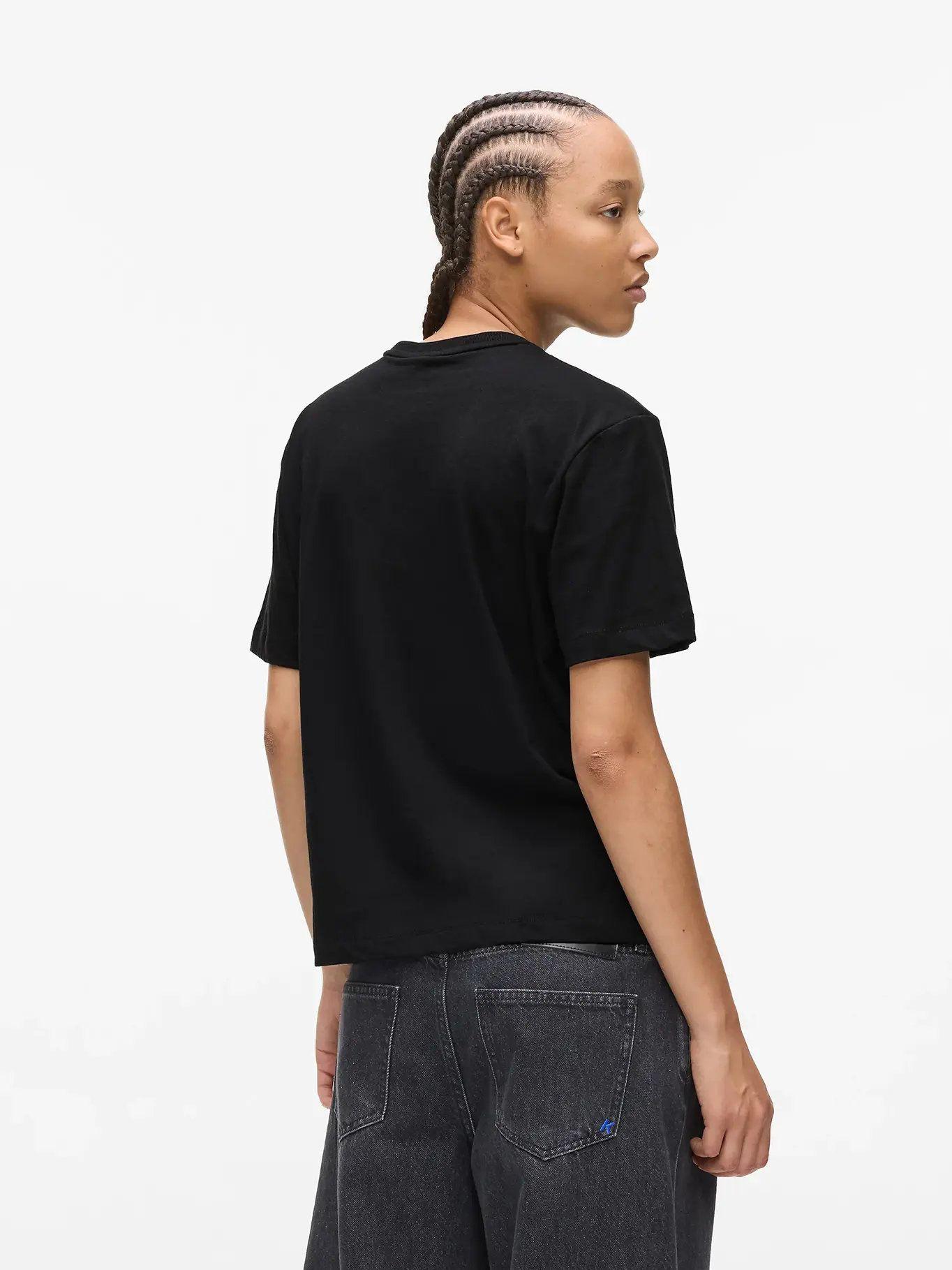 Polera regular con logo outline Negro Karl Lagerfeld-2