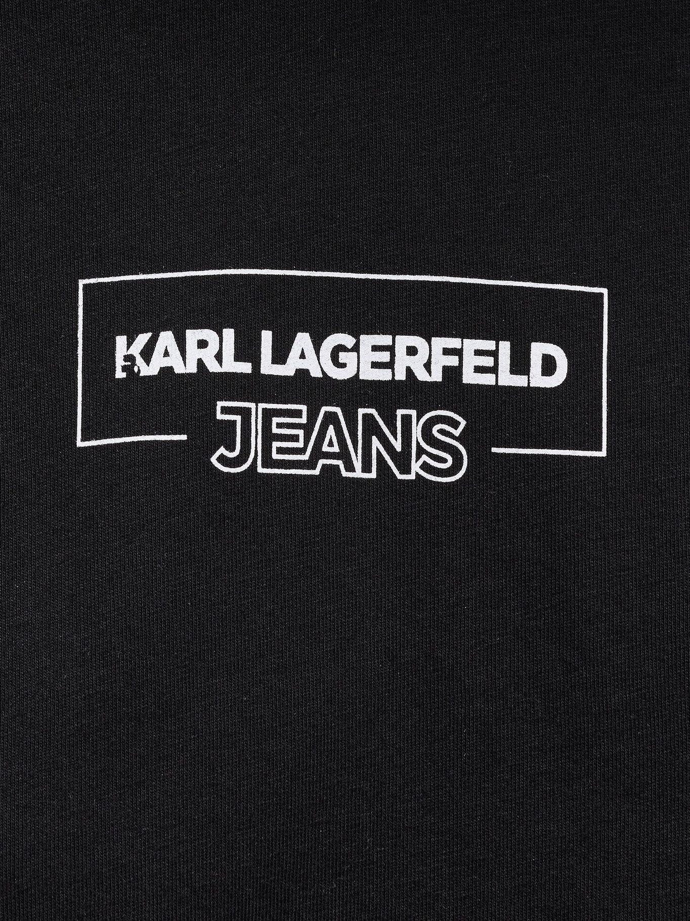 Polera regular con logo outline Negro Karl Lagerfeld-3