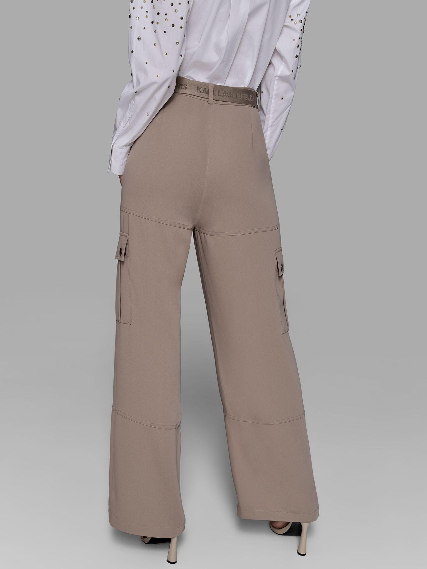 Pantalón cargo cinturón Crema Karl Lagerfeld-2
