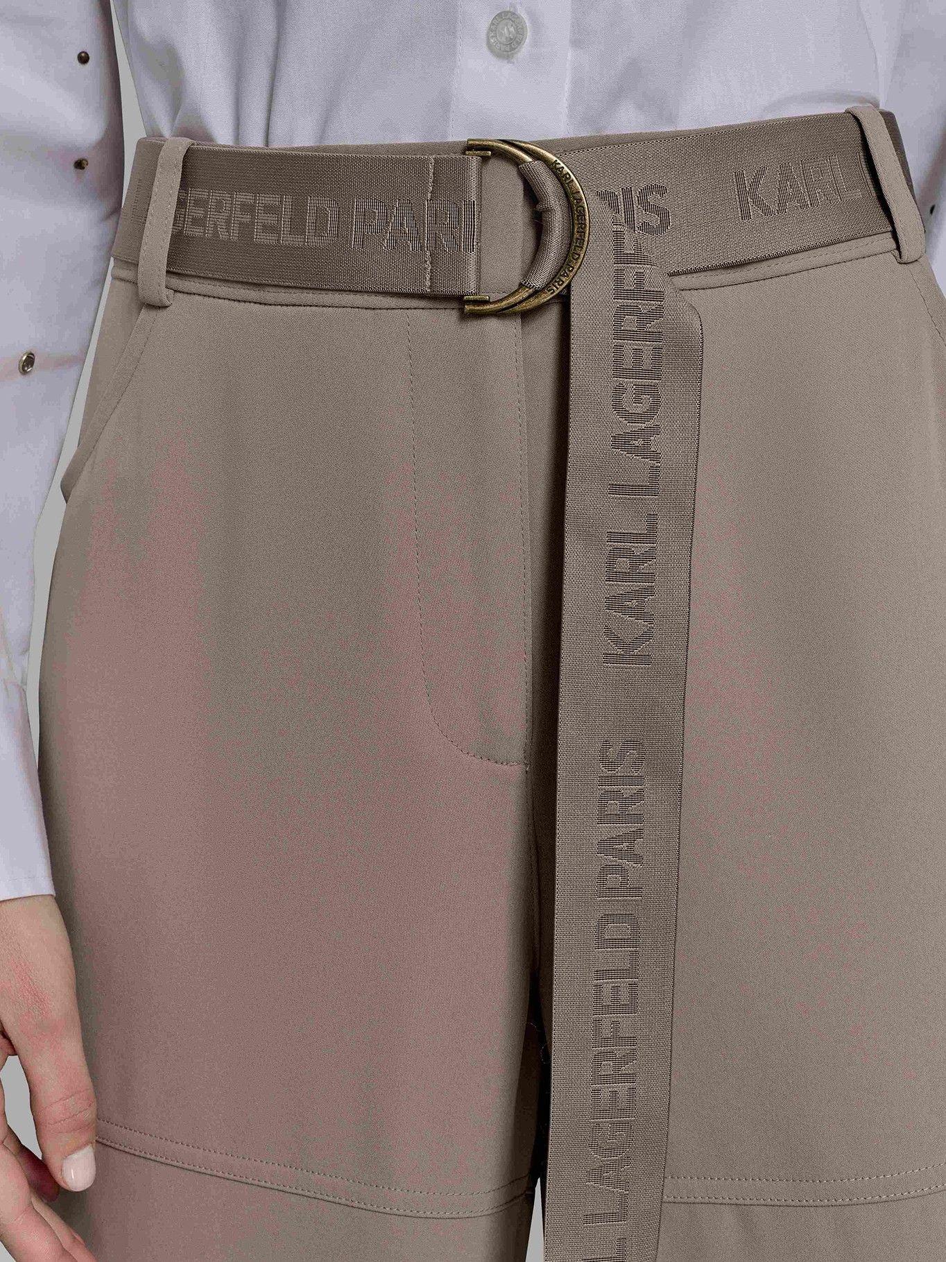 Pantalón cargo cinturón Crema Karl Lagerfeld-4
