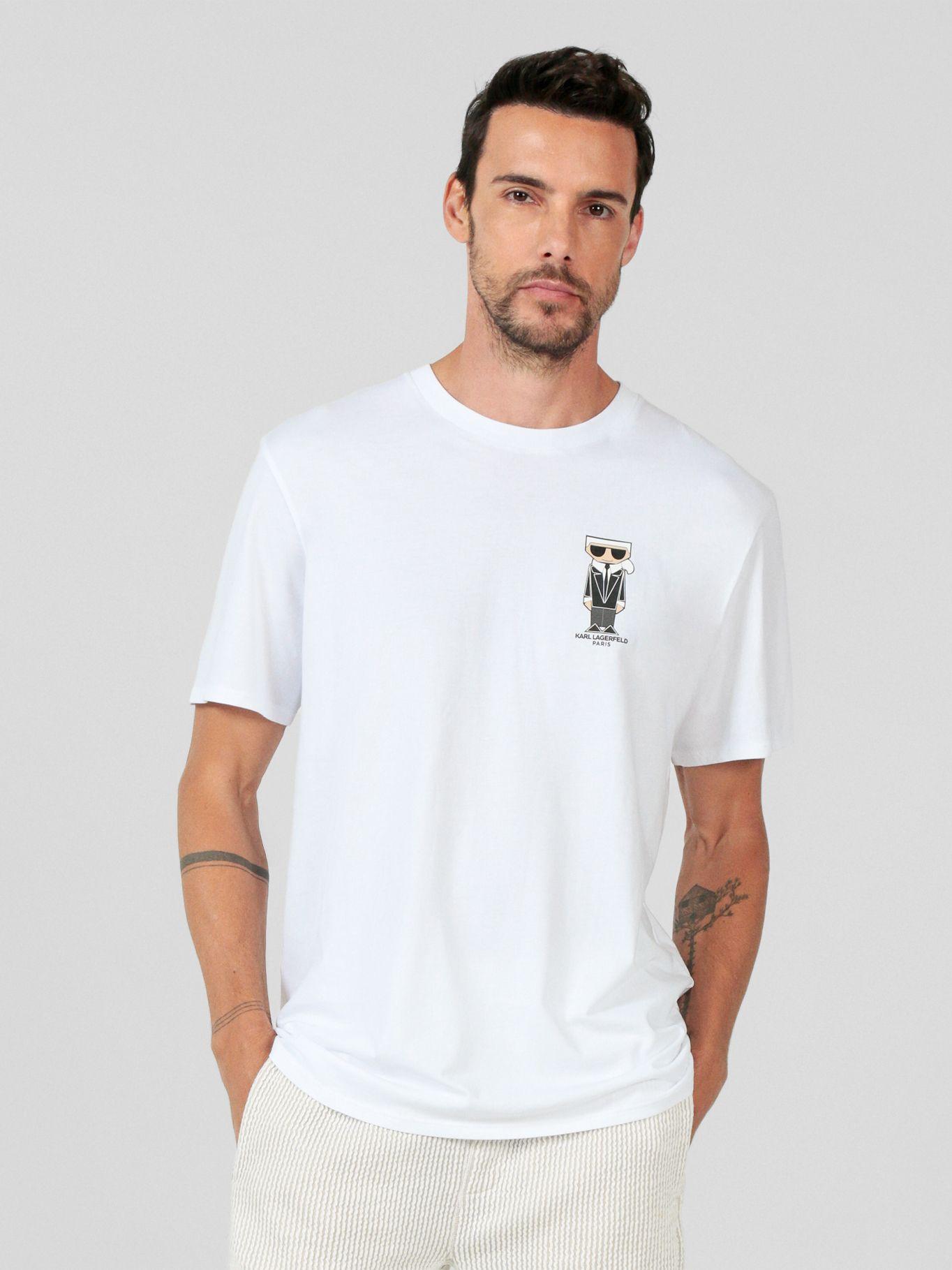 Polera con pequeño estampado-Karl Blanco Karl Lagerfeld-0
