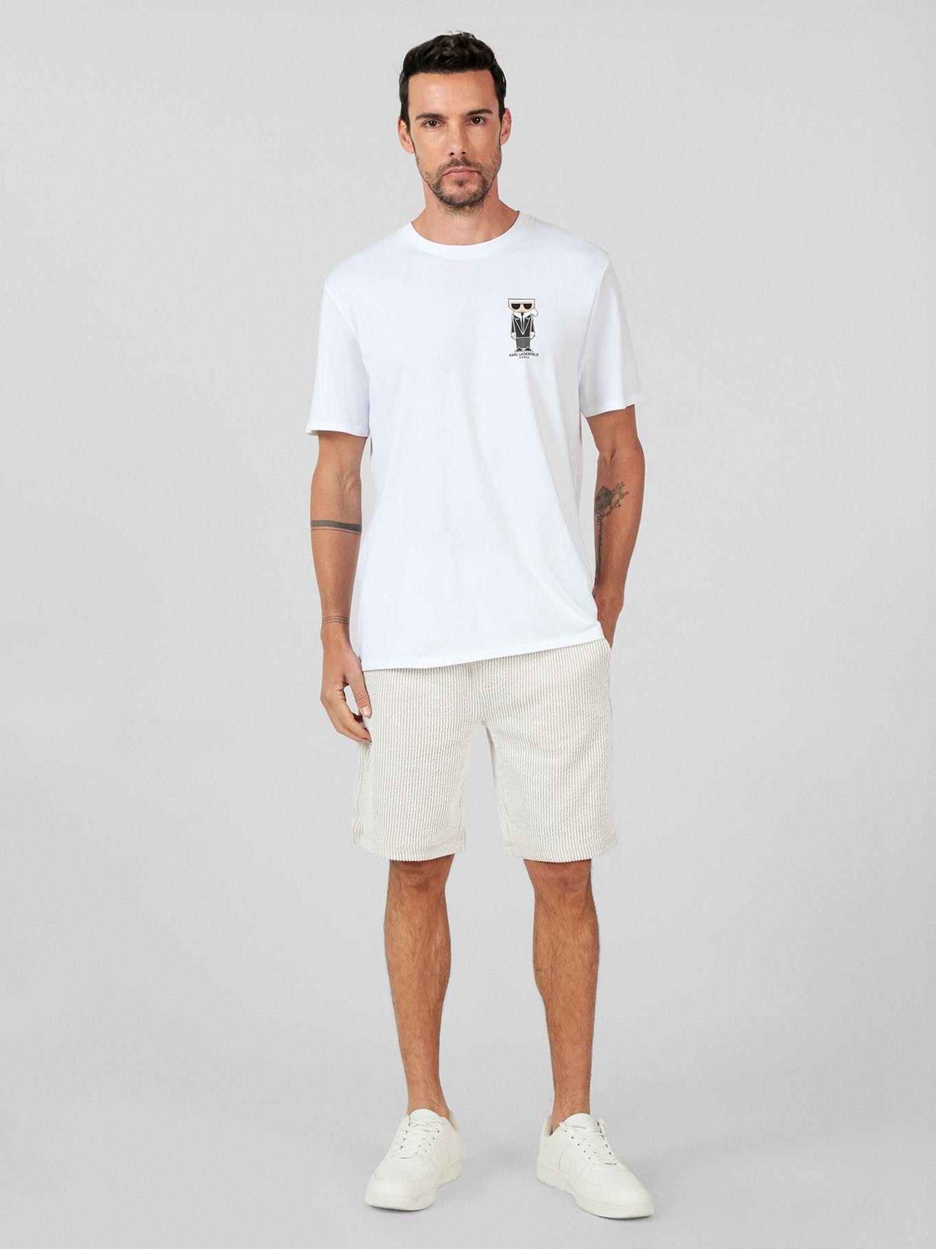 Polera con pequeño estampado-Karl Blanco Karl Lagerfeld-1