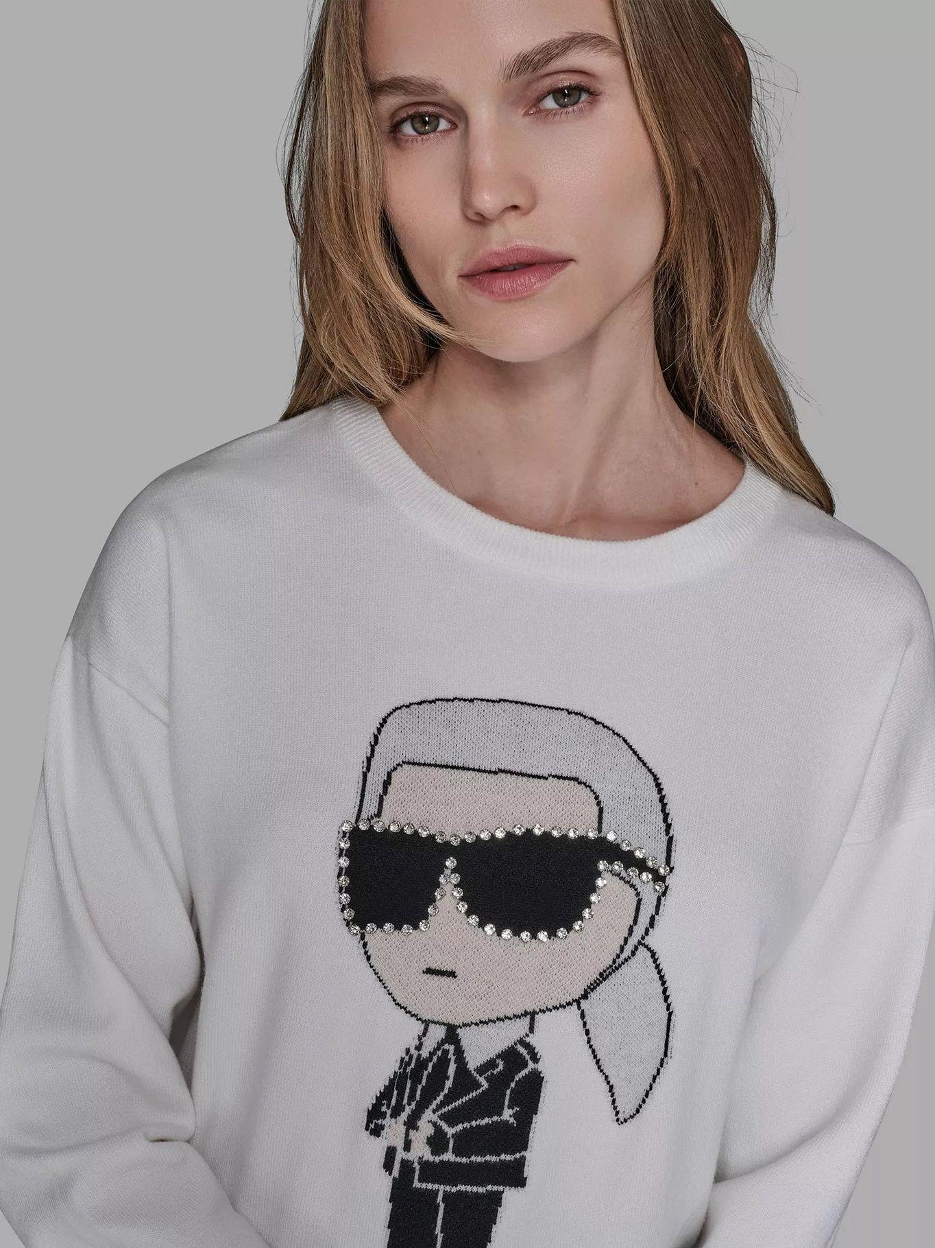 Sweater con motivo y Karl estilo emoji Negro Karl-3