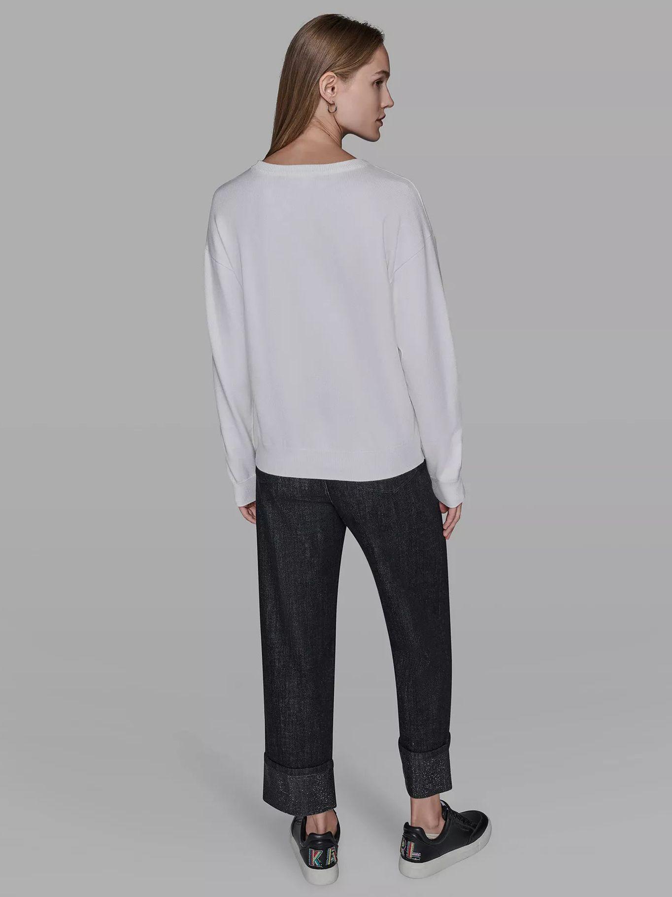 Sweater con motivo y Karl estilo emoji Negro Karl-4