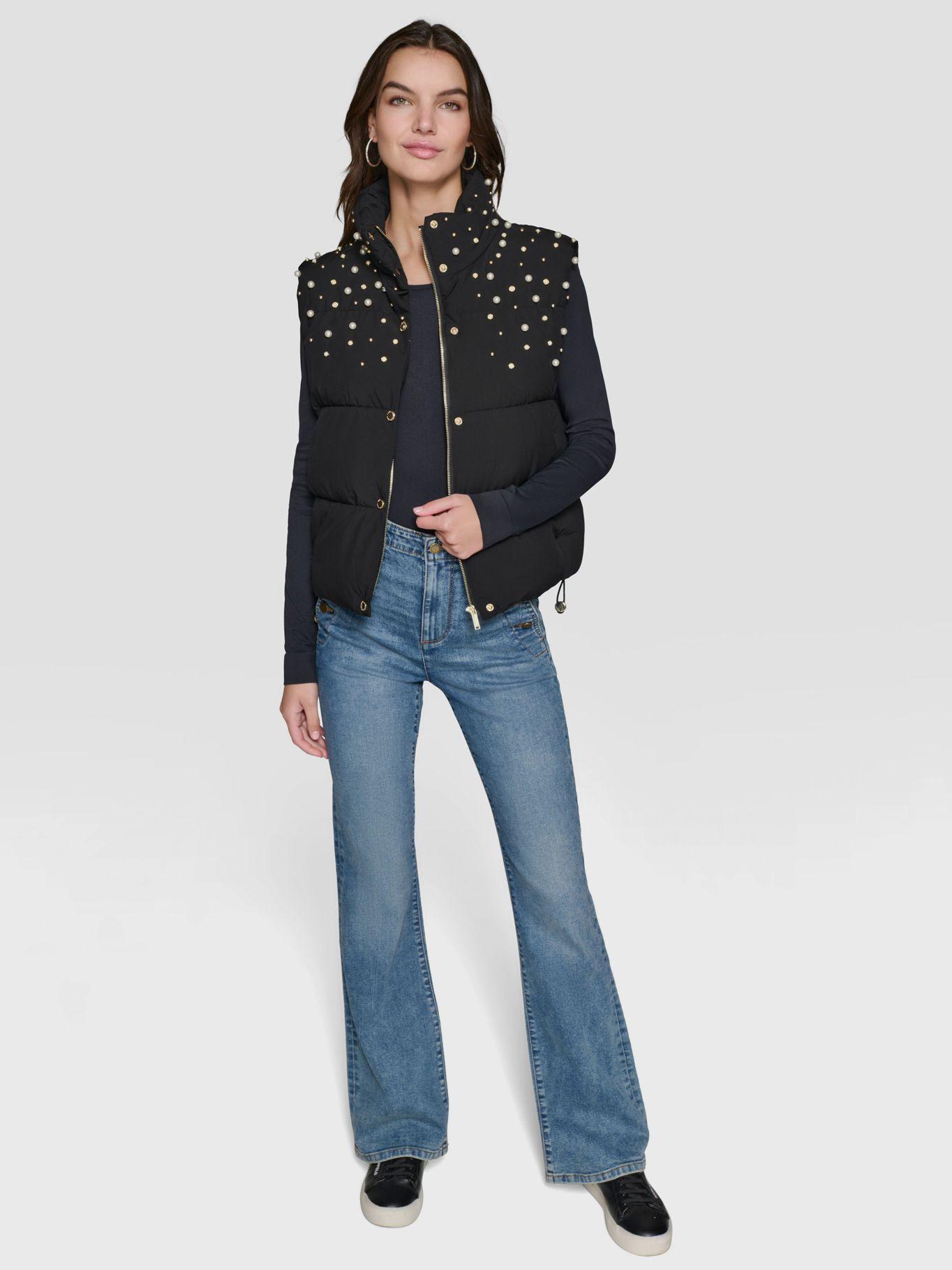 Chaleco con diseño de perlas-1