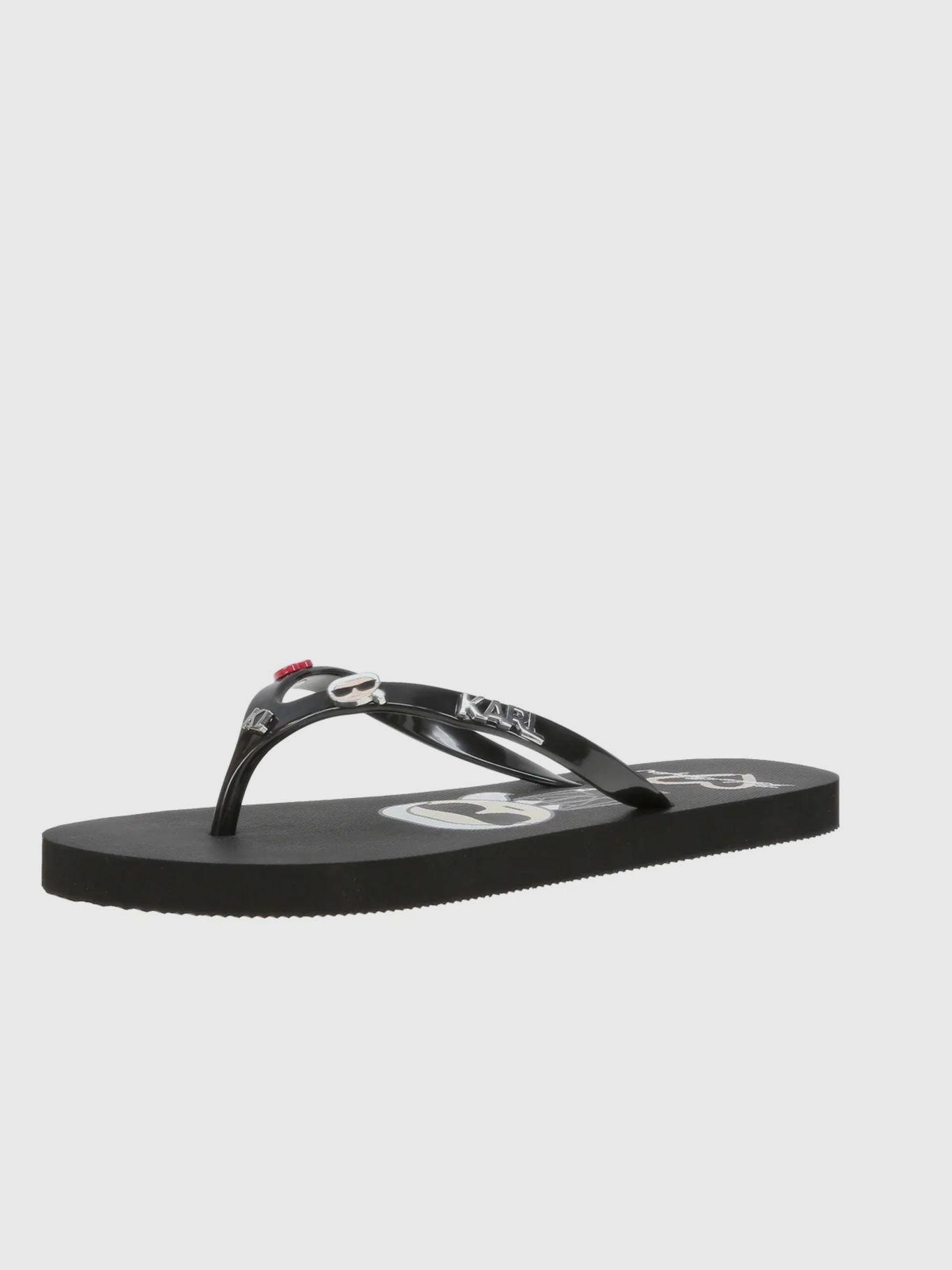 Sandalias flip flop con apliques Negro Karl Lagerfeld-0