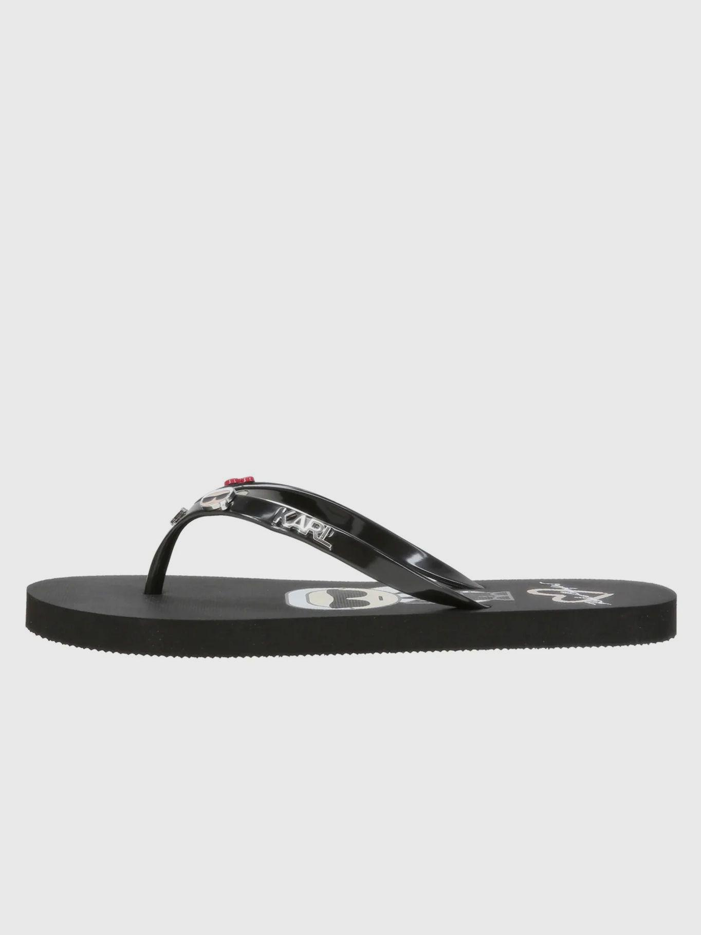 Sandalias flip flop con apliques Negro Karl Lagerfeld-1