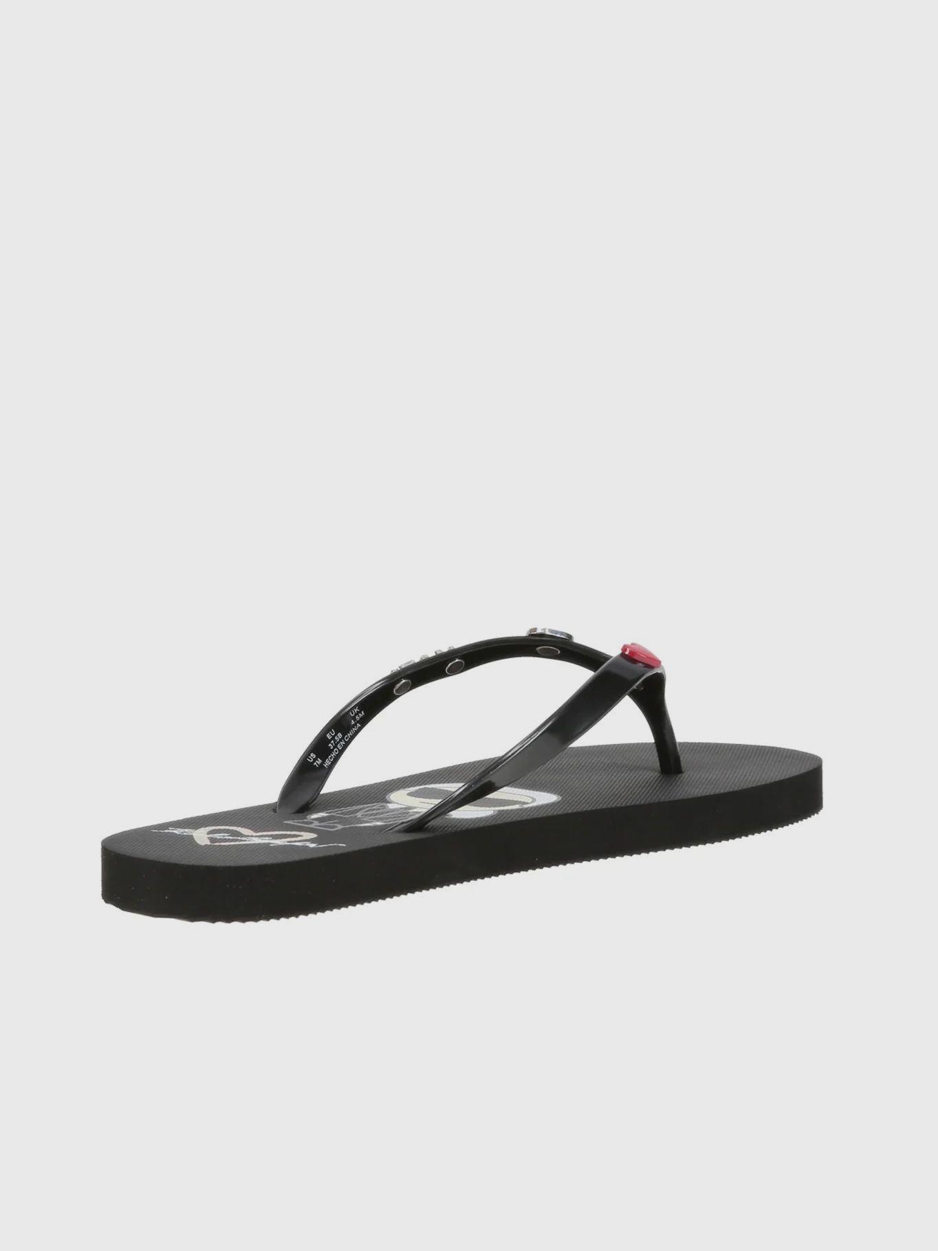 Sandalias flip flop con apliques Negro Karl Lagerfeld-2