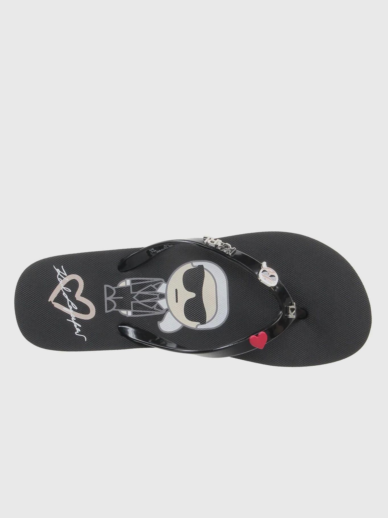 Sandalias flip flop con apliques Negro Karl Lagerfeld-3