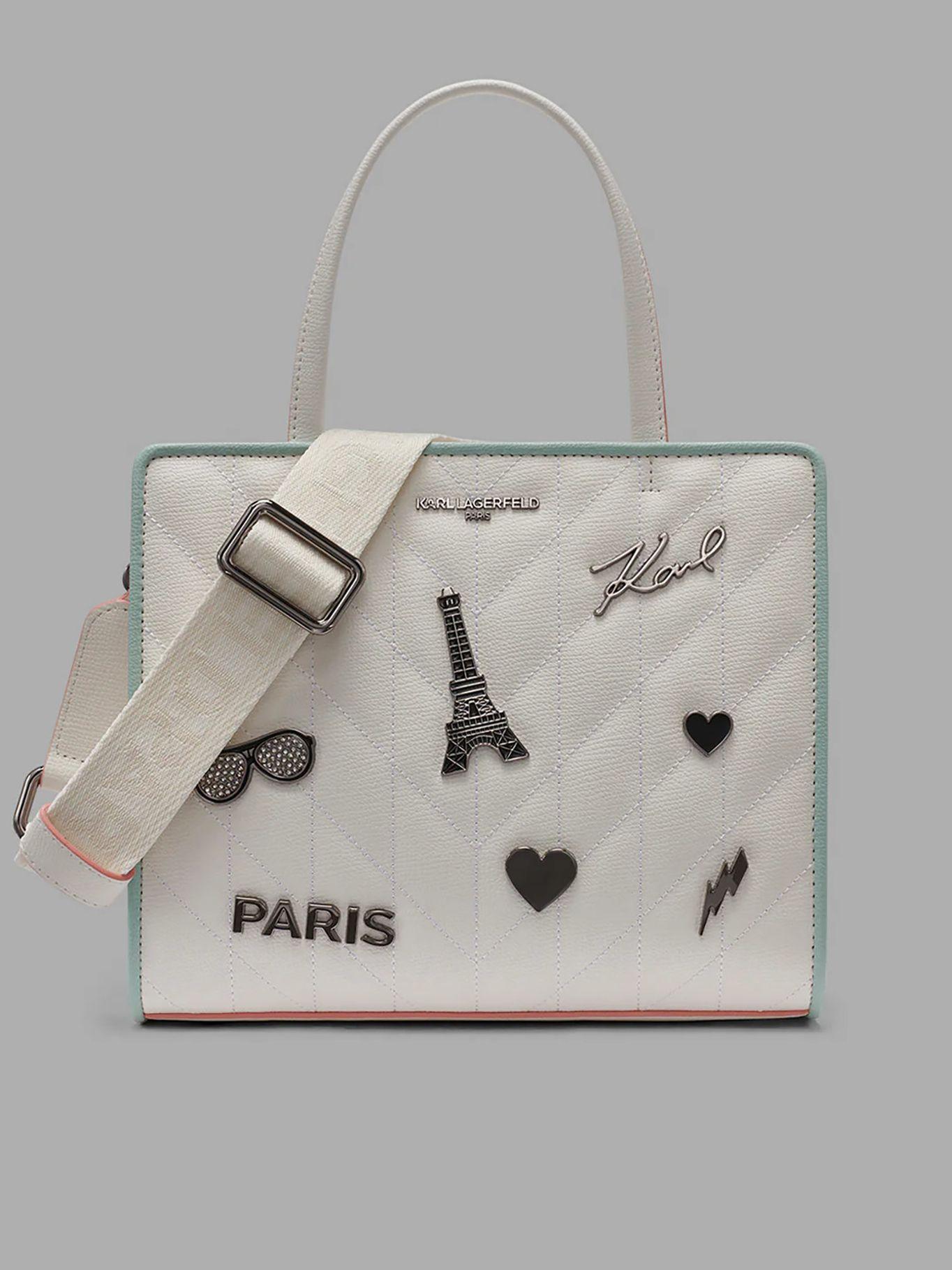 Cartera satchel Maybelle Blanco Karl Lagerfeld-0