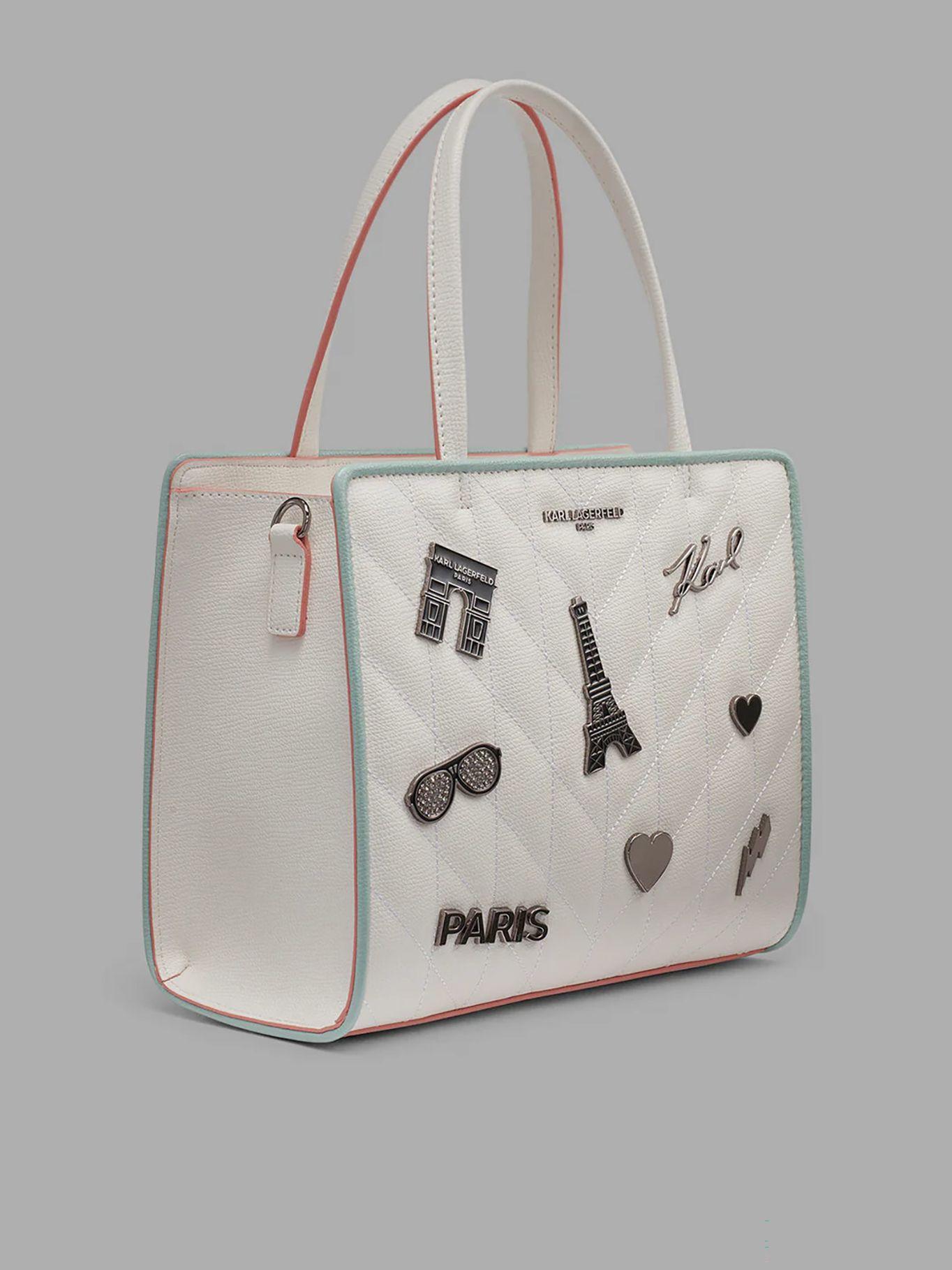 Cartera satchel Maybelle Blanco Karl Lagerfeld-1