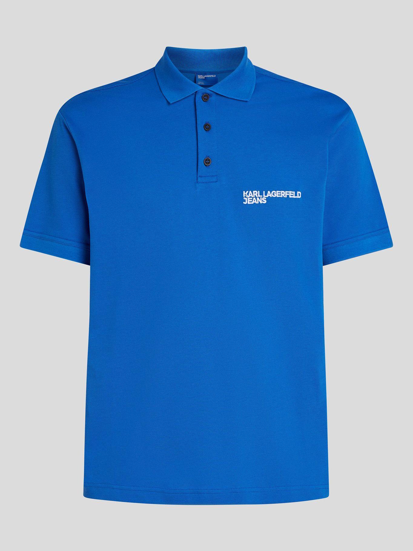 Polo regular con logotipo Azul Karl Lagerfeld-4