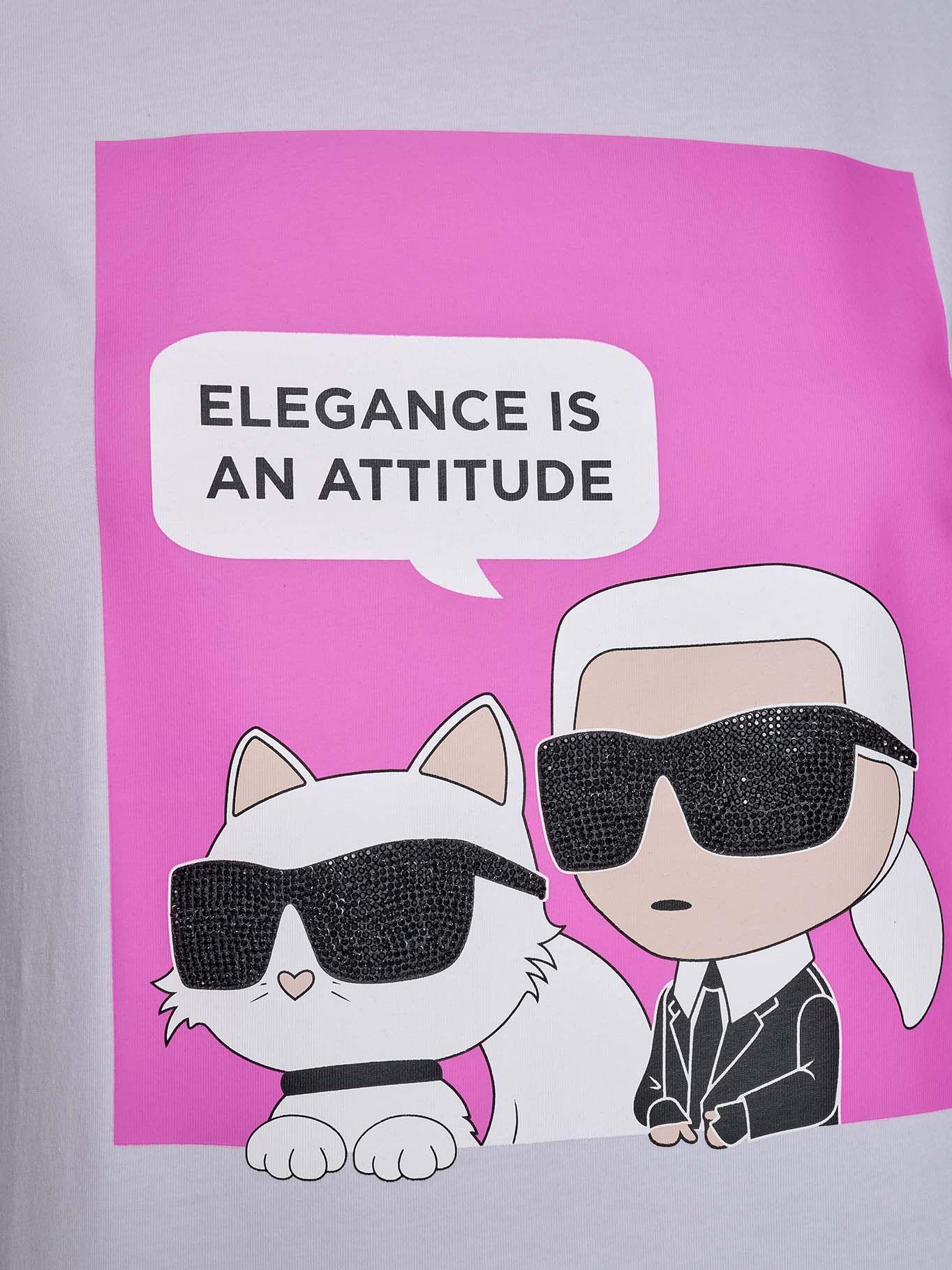 Polera mini Karl y Choupette Multicolor Karl Lagerfeld-4