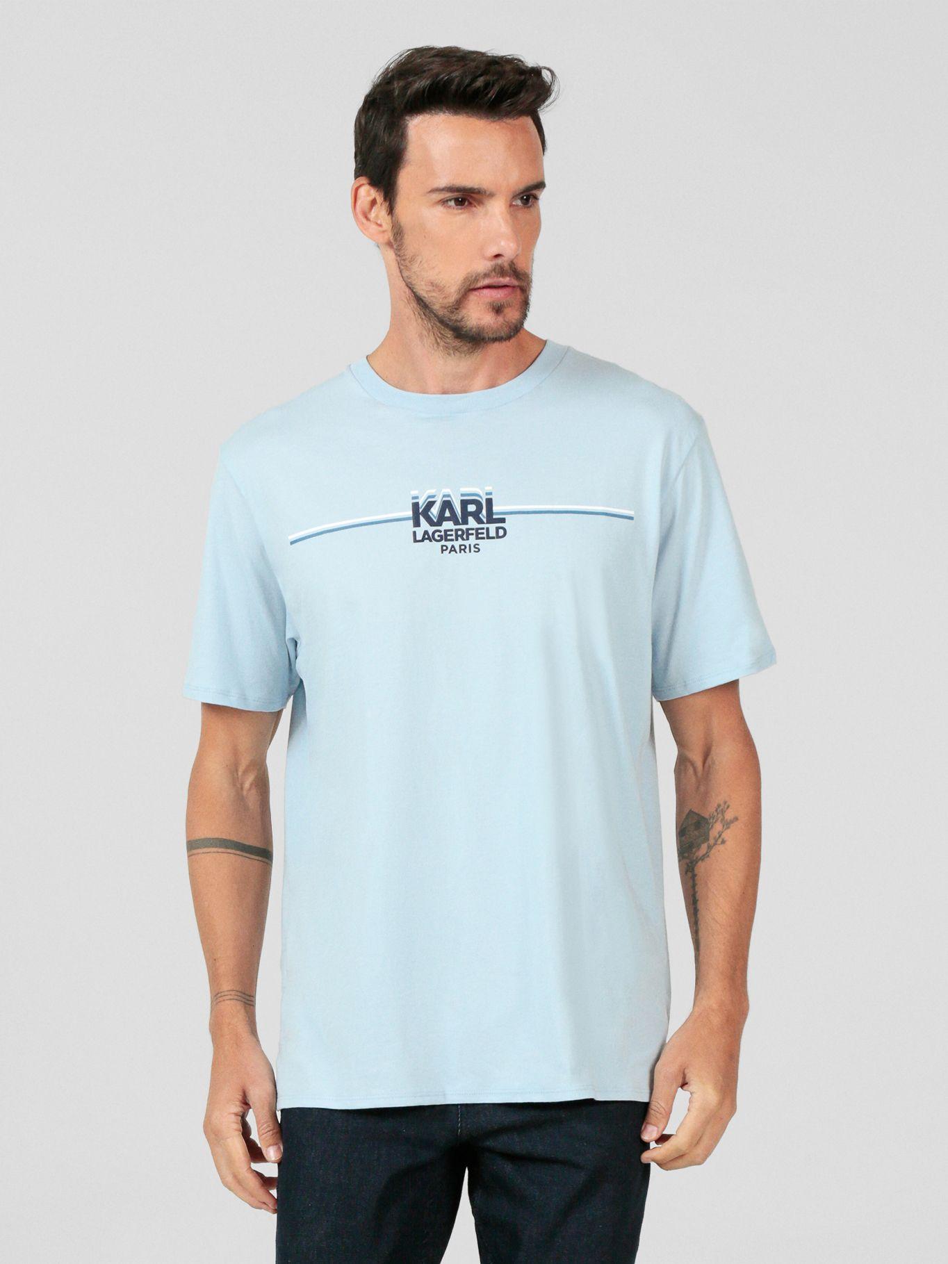Polera con franjas estilo racing Blanco Karl Lagerfeld-0