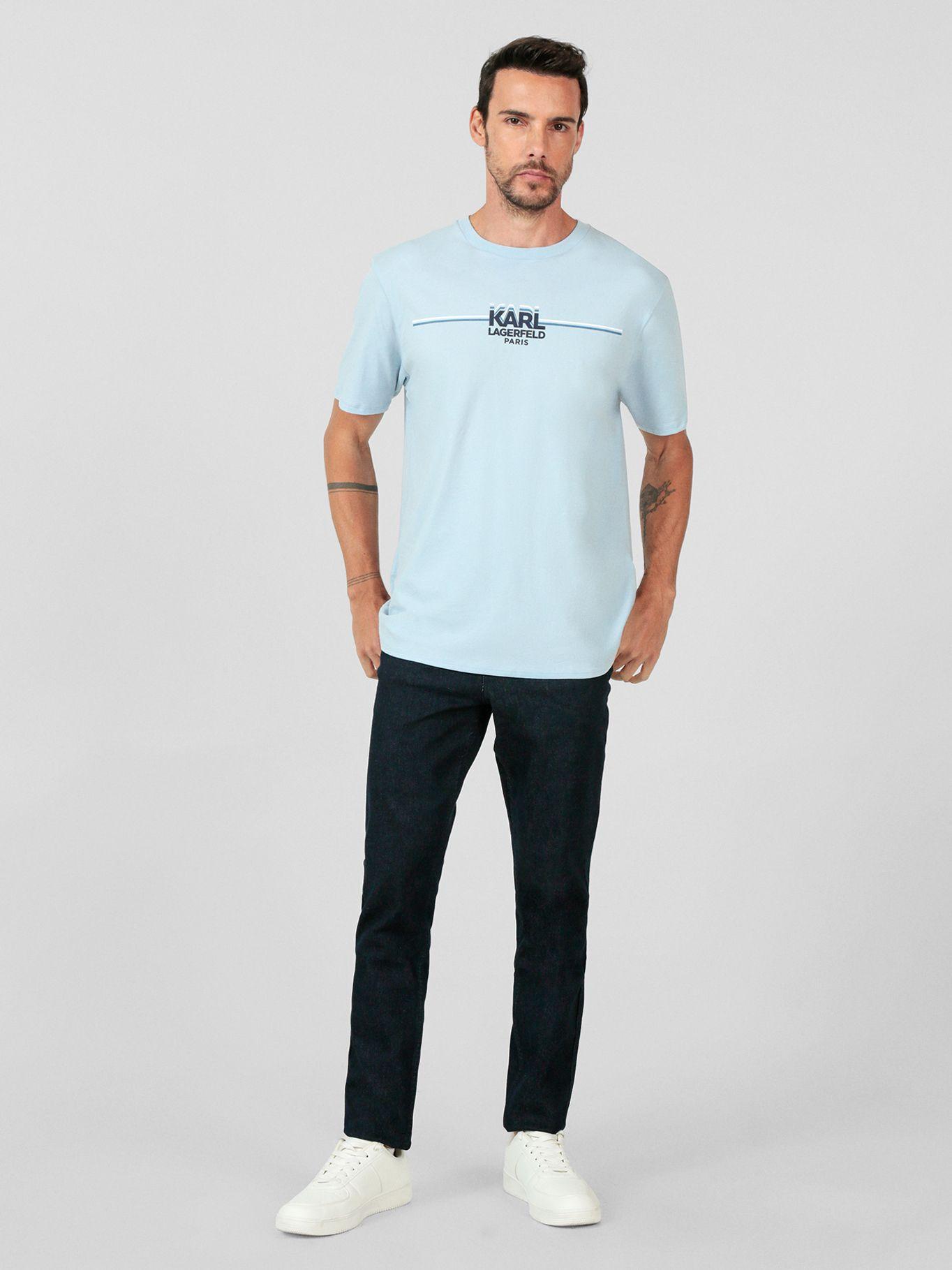 Polera con franjas estilo racing Blanco Karl Lagerfeld-1