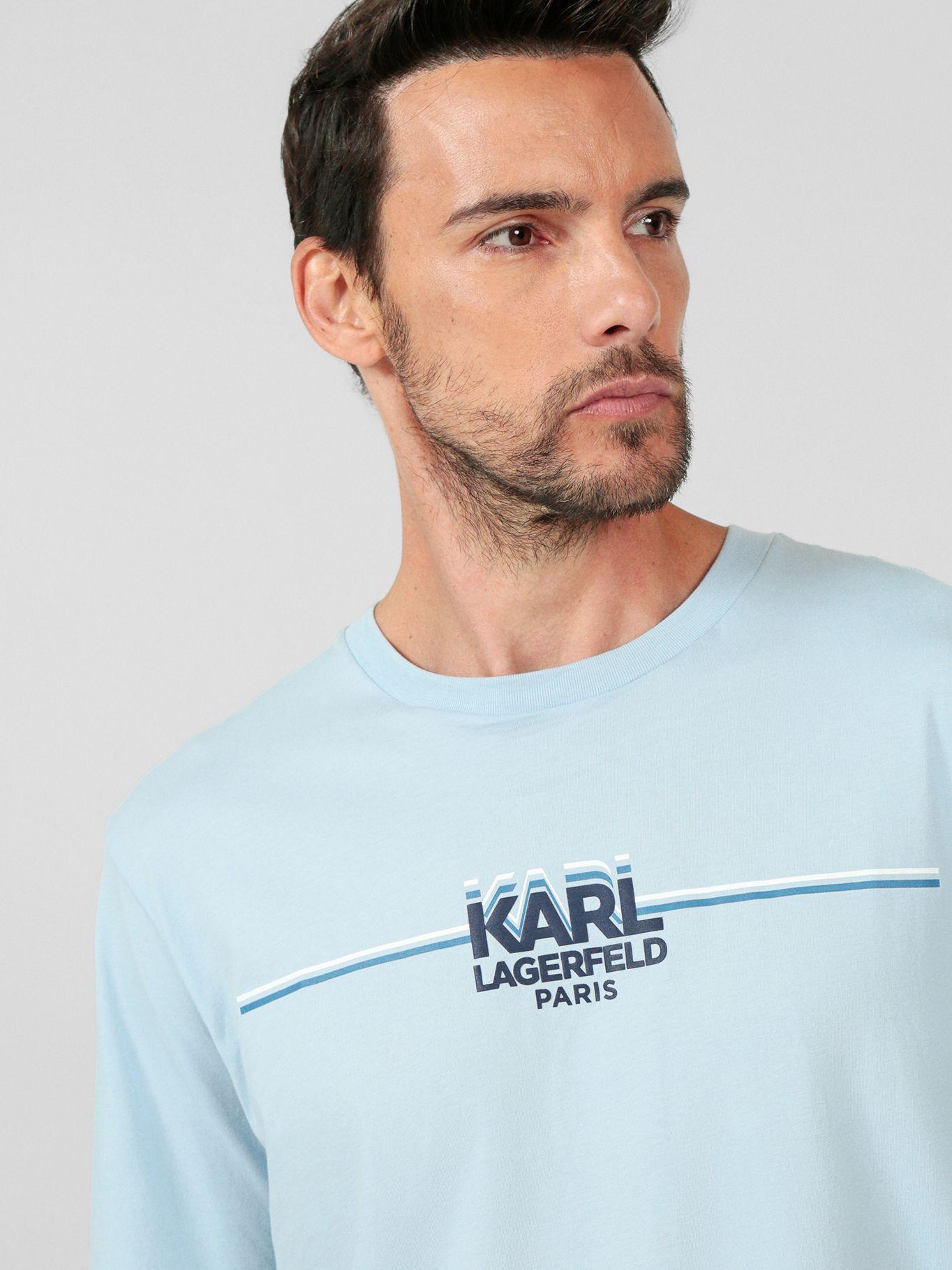 Polera con franjas estilo racing Blanco Karl Lagerfeld-4