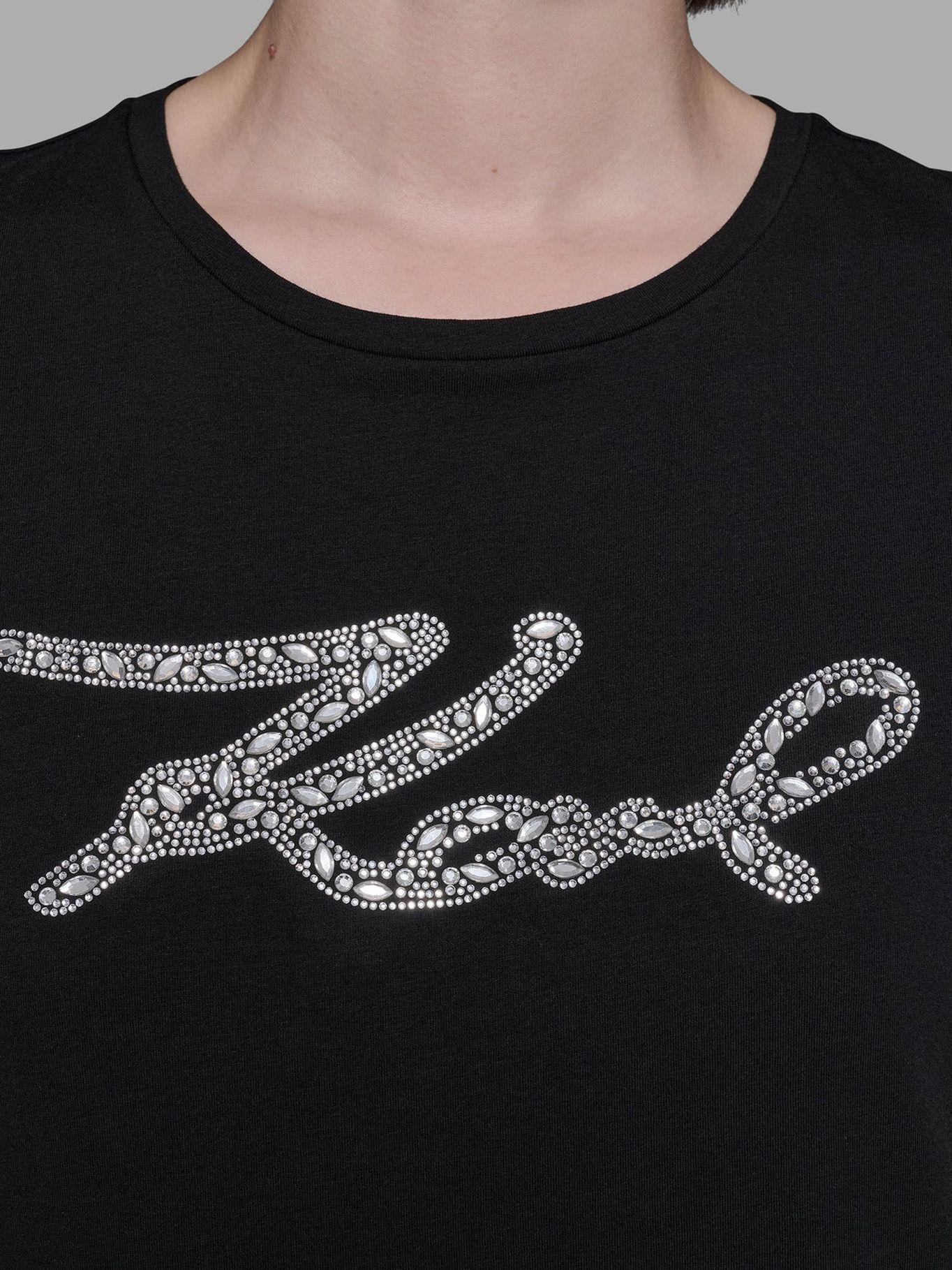 Polera con gráfico de firma de Karl Negro Karl-5