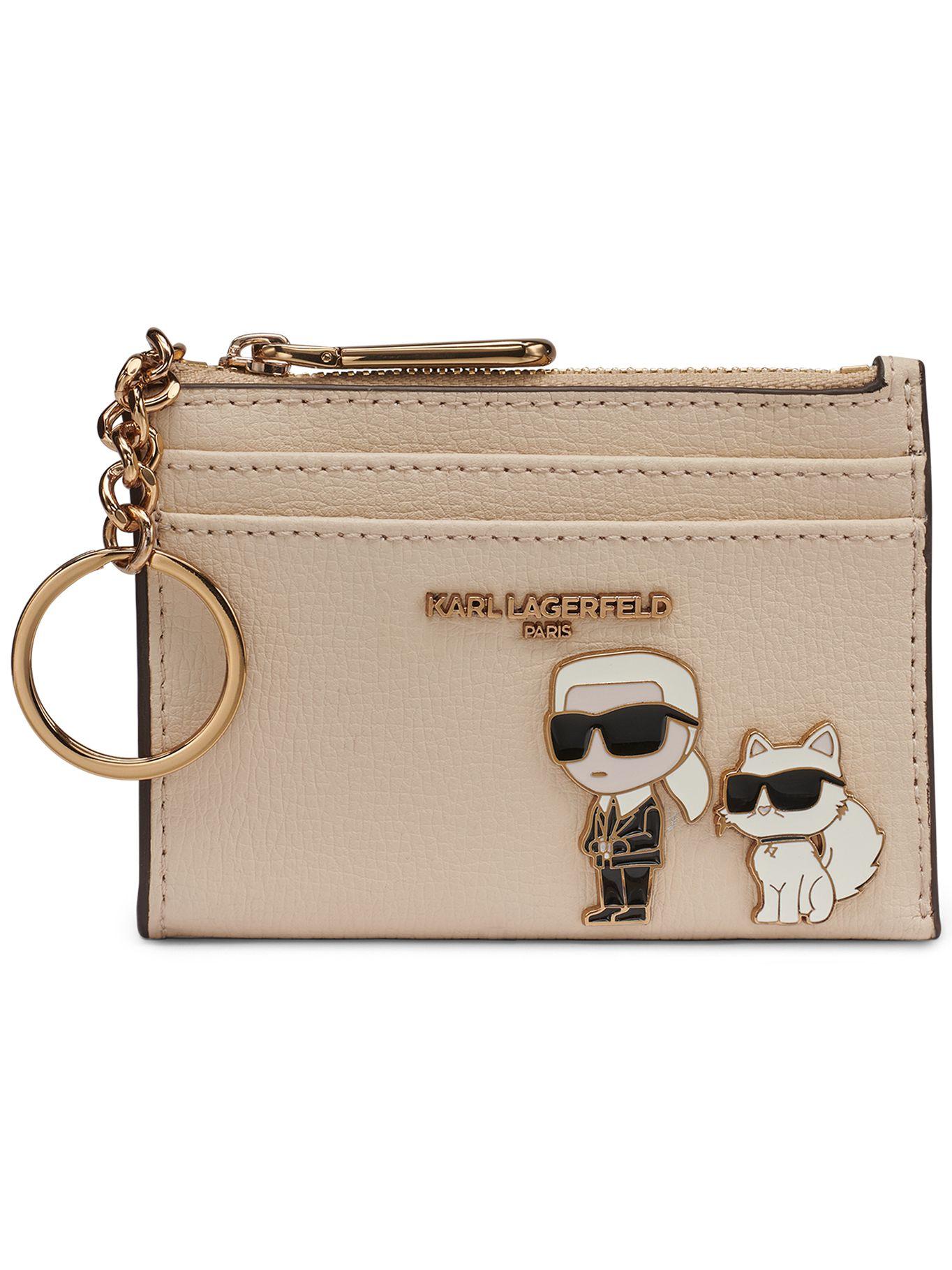 Monedero pequeño Karl & Choupette Crema Karl Lagerfeld-0