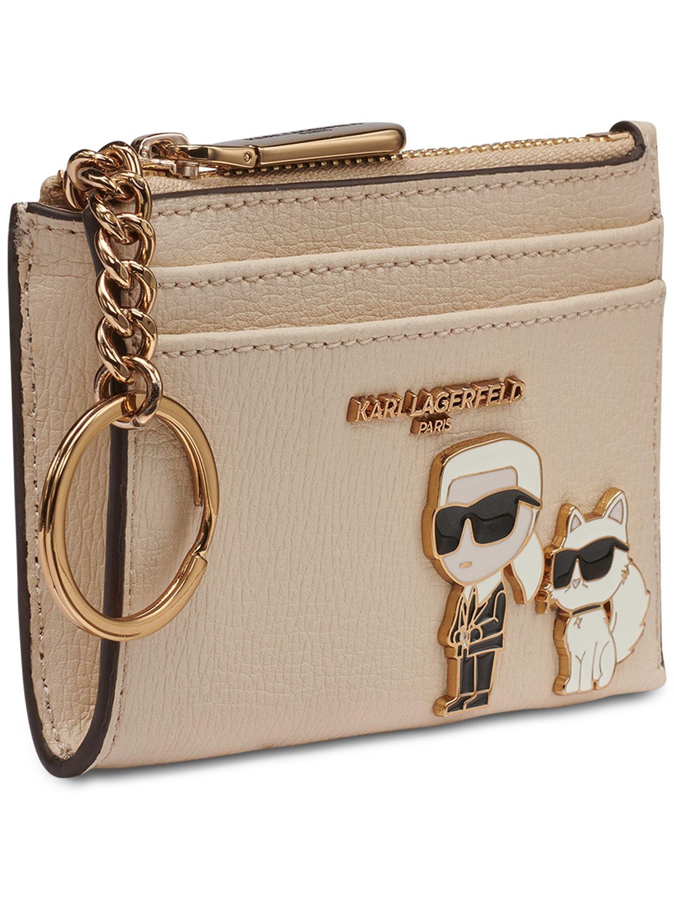 Monedero pequeño Karl & Choupette Crema Karl Lagerfeld-2
